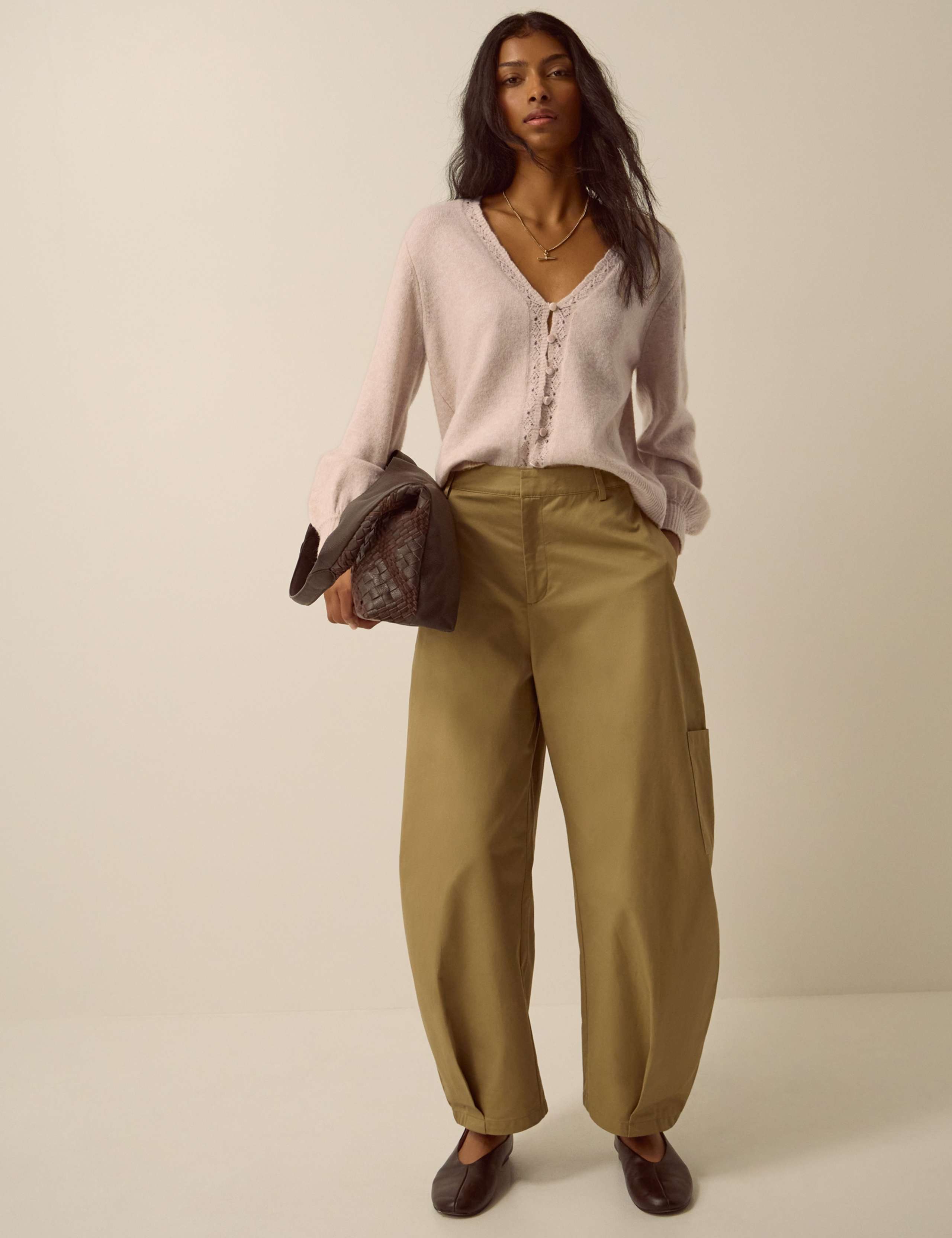 V Neck Button Front Cardigan 2 of 5