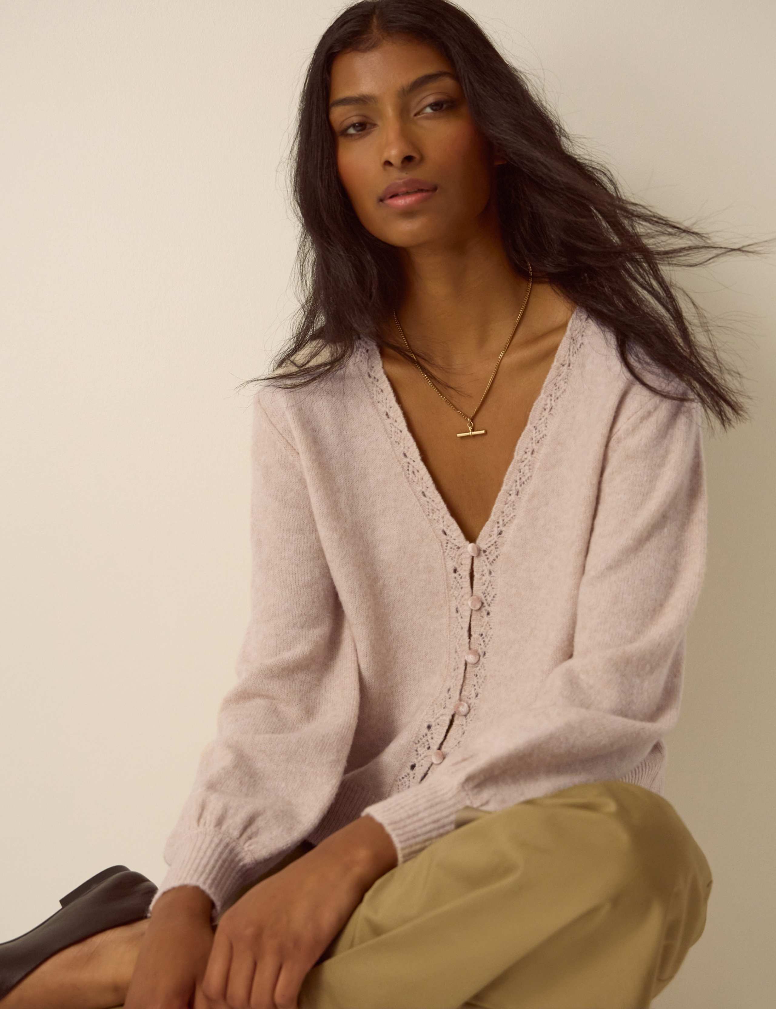 V Neck Button Front Cardigan 4 of 5