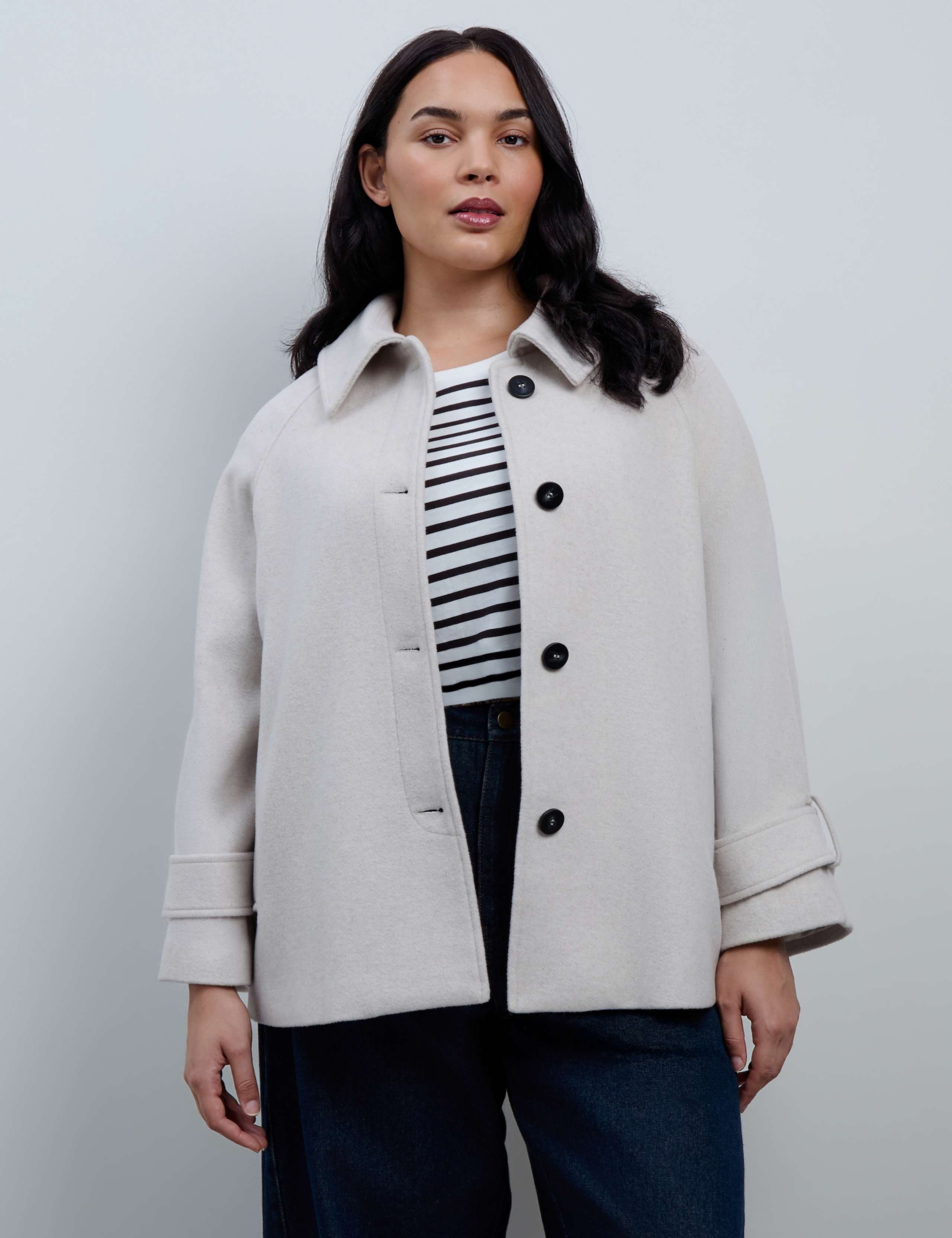 Curve Wool Blend Collared Car Coat 4 of 8
