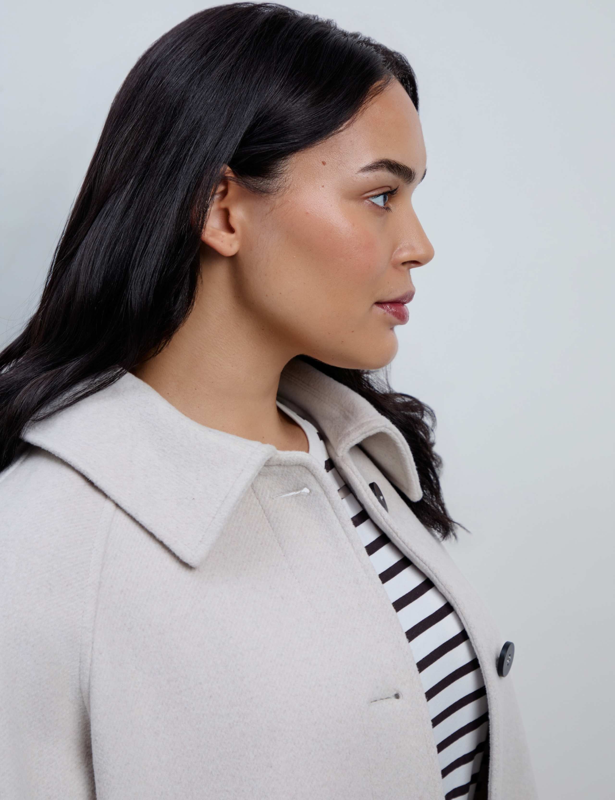 Curve Wool Blend Collared Car Coat 5 of 8