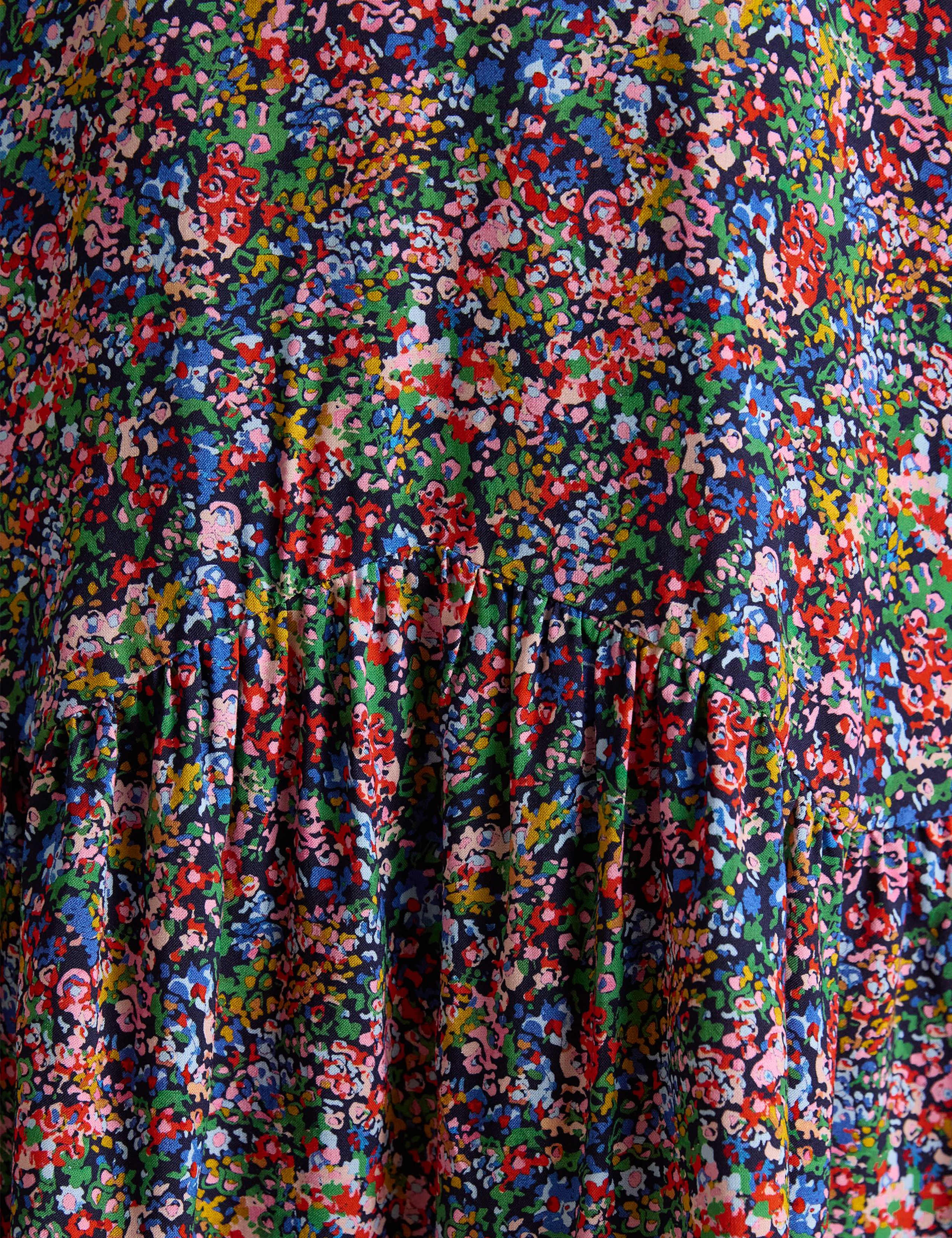 Ditsy Floral V-Neck Mini Drop Waist Dress 7 of 7