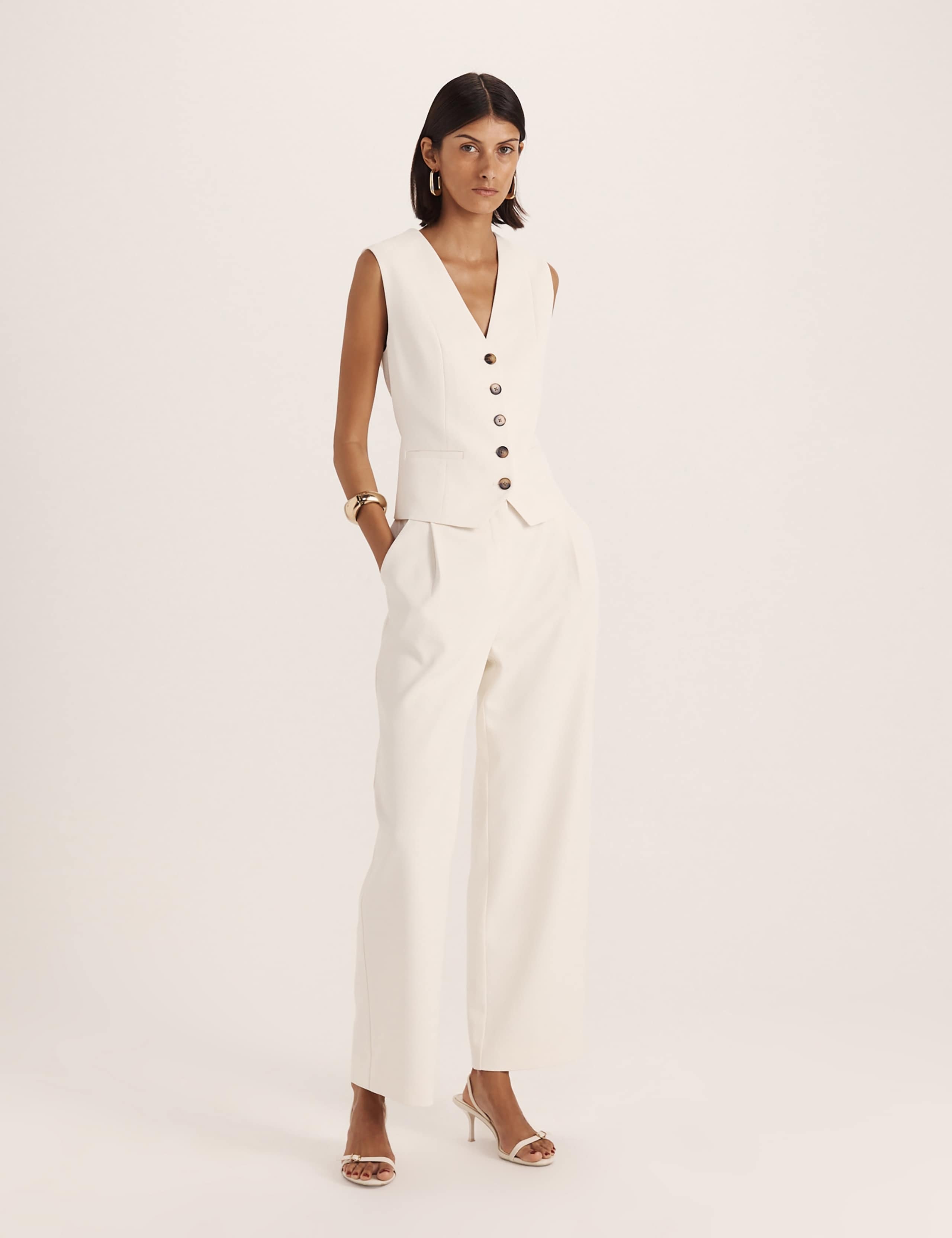 High Waist Straight Leg Trousers 3 of 7