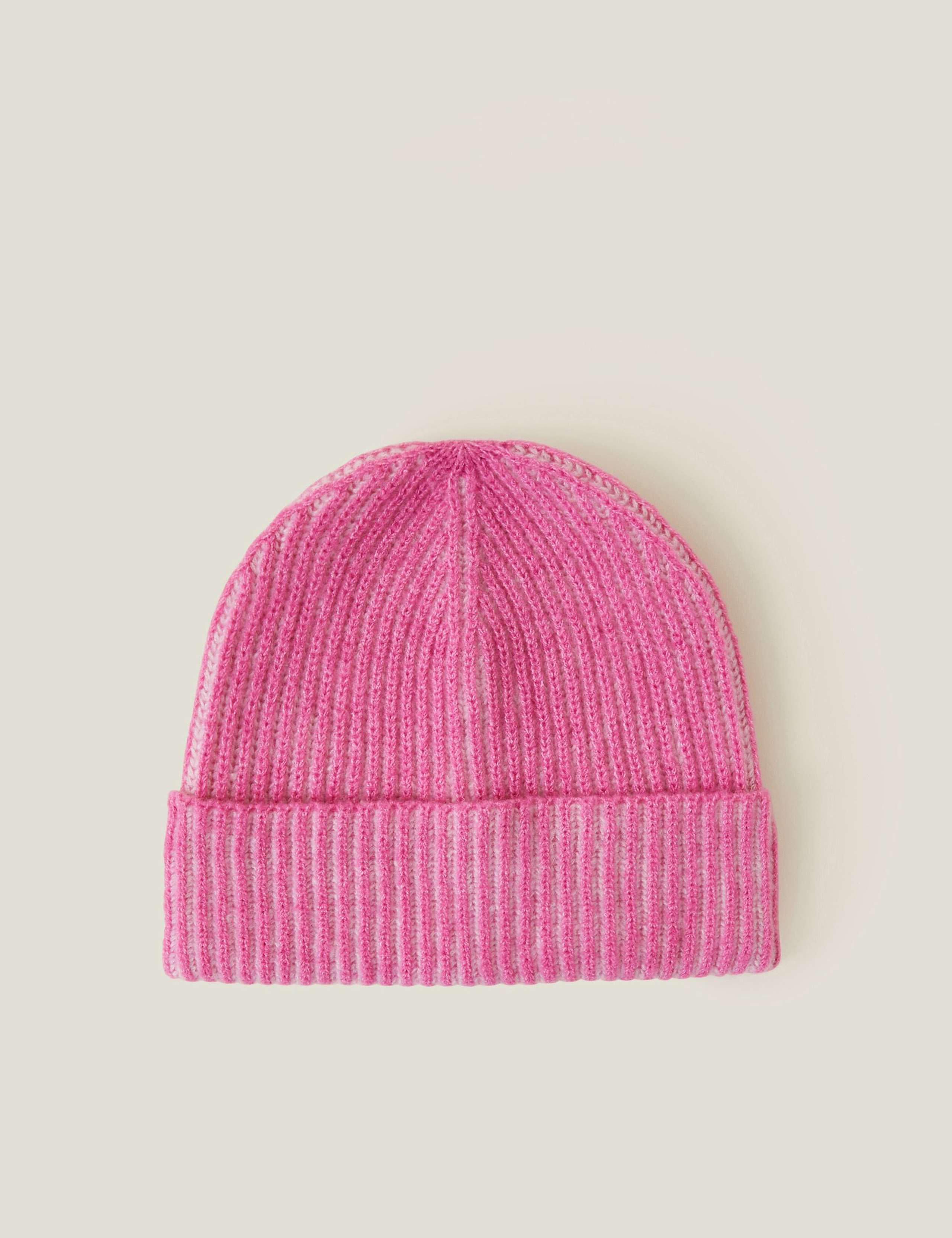 Rib Knitted Turn Up Beanie Hat 2 of 3