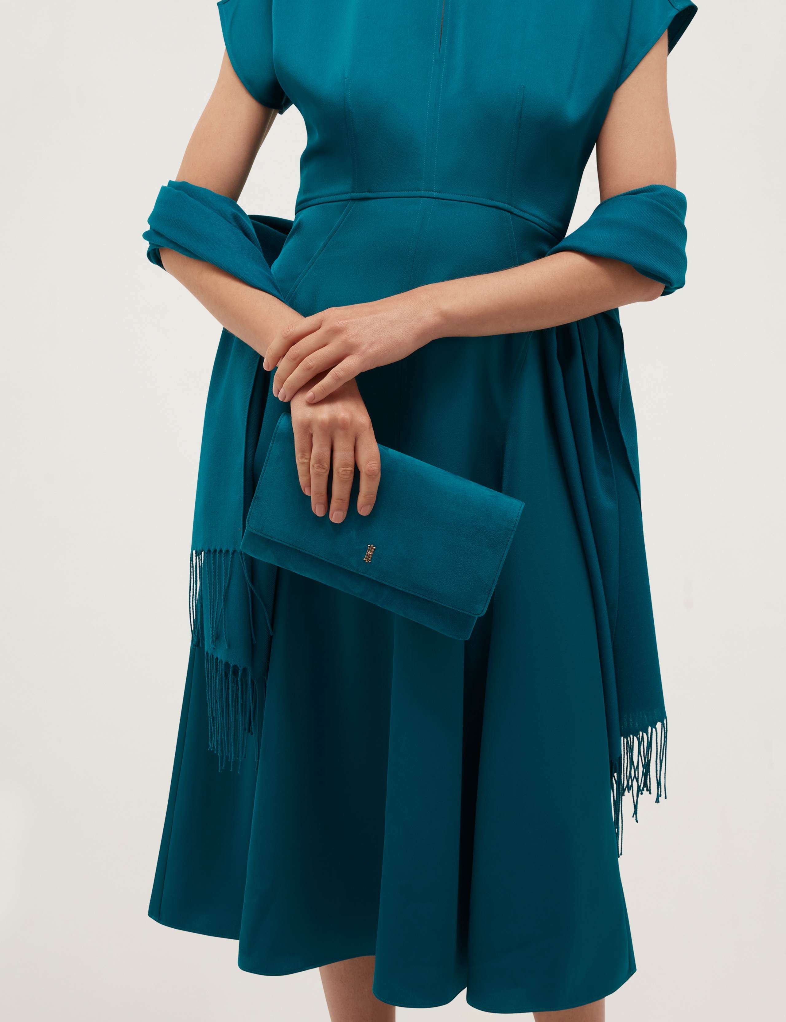 Suede Clutch Bag 1 of 4