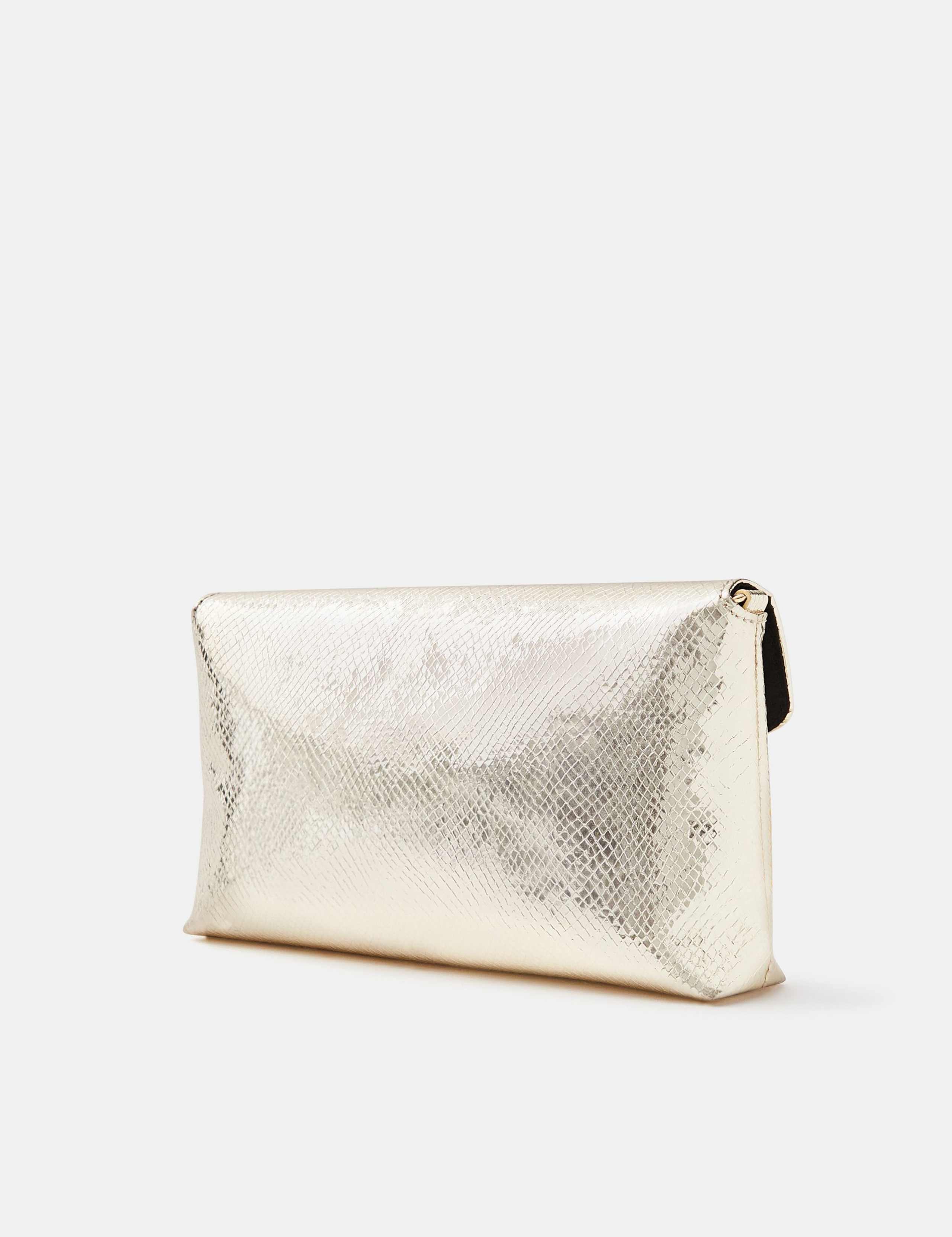 Metallic Envelope Chain Strap Cross Body Bag 3 of 5