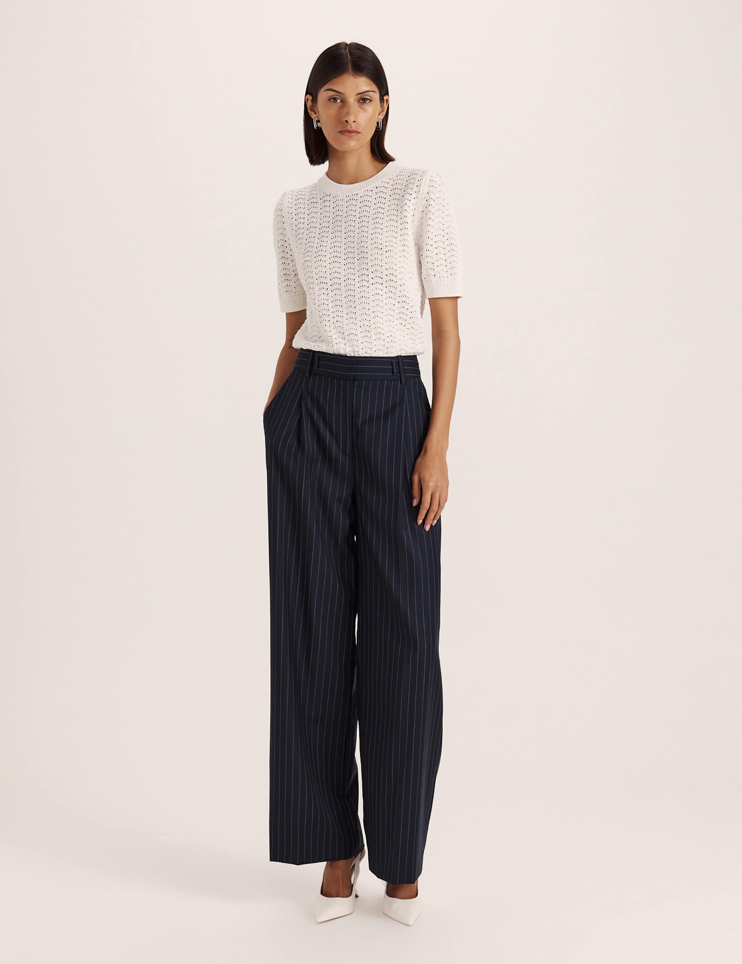 Cotton Rich Crochet Knit Top 4 of 8