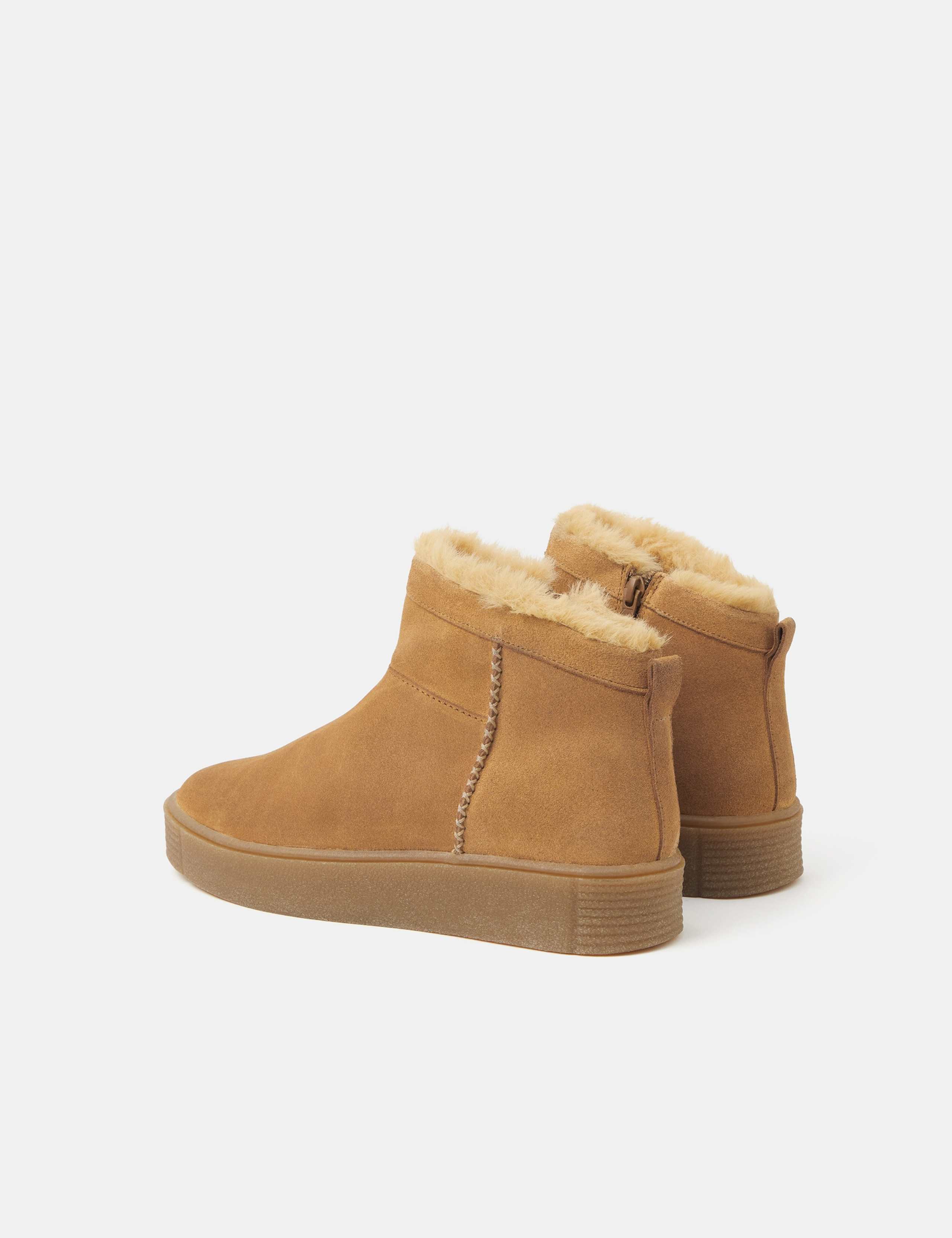 Suede Faux Fur Lined Ankle Boots 3 of 3