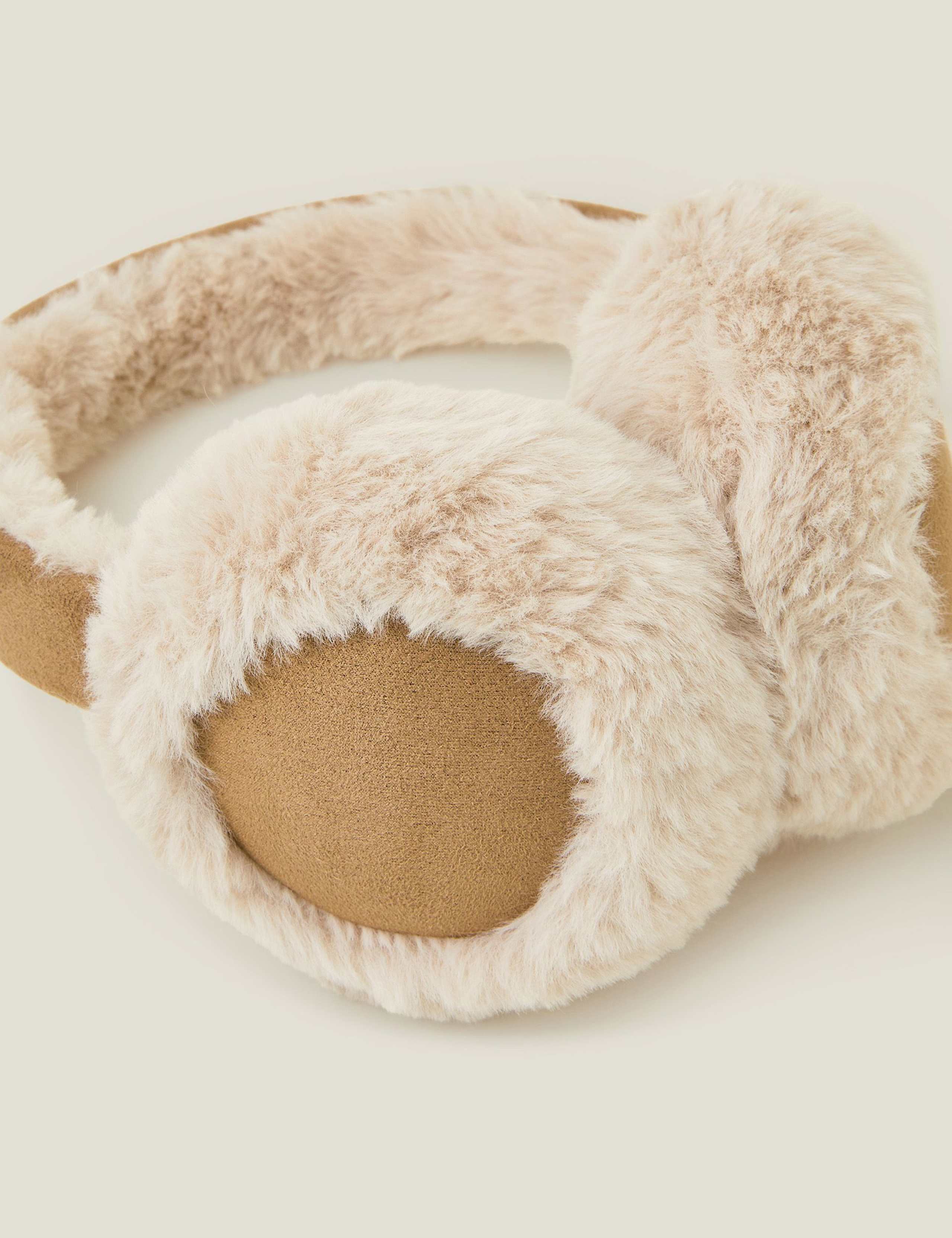Faux Fur Suedette Earmuffs 3 of 3