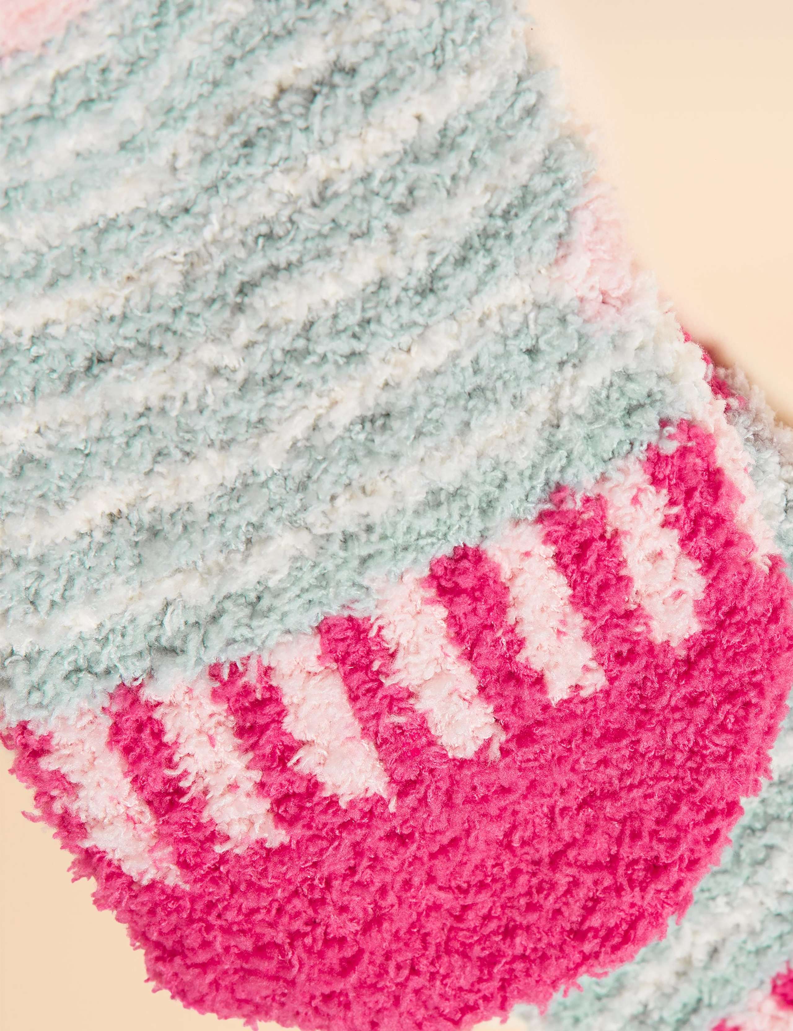 Striped Penguin Fluffy Socks 2 of 3