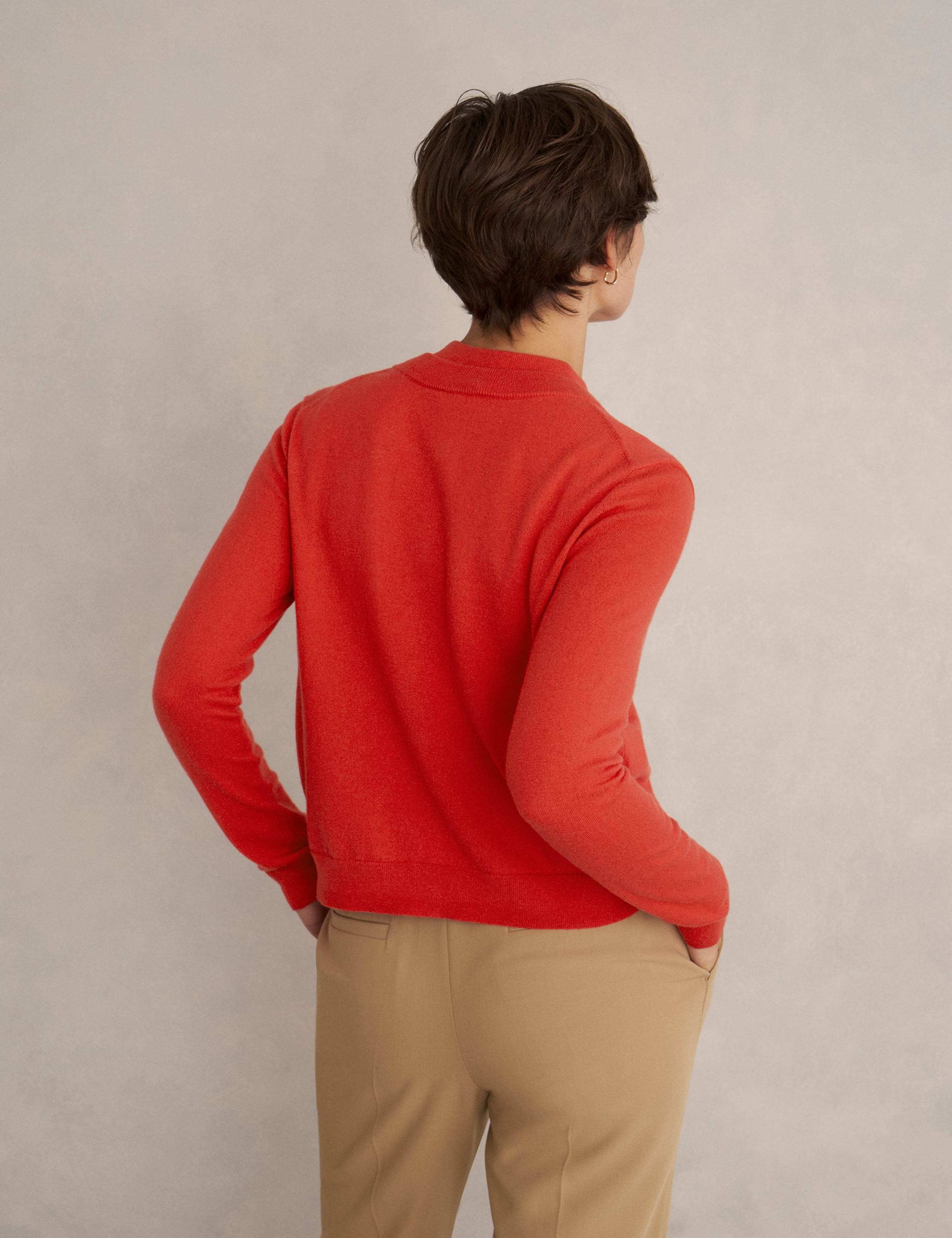 Merino Wool Rich Button Front Cardigan 4 of 6