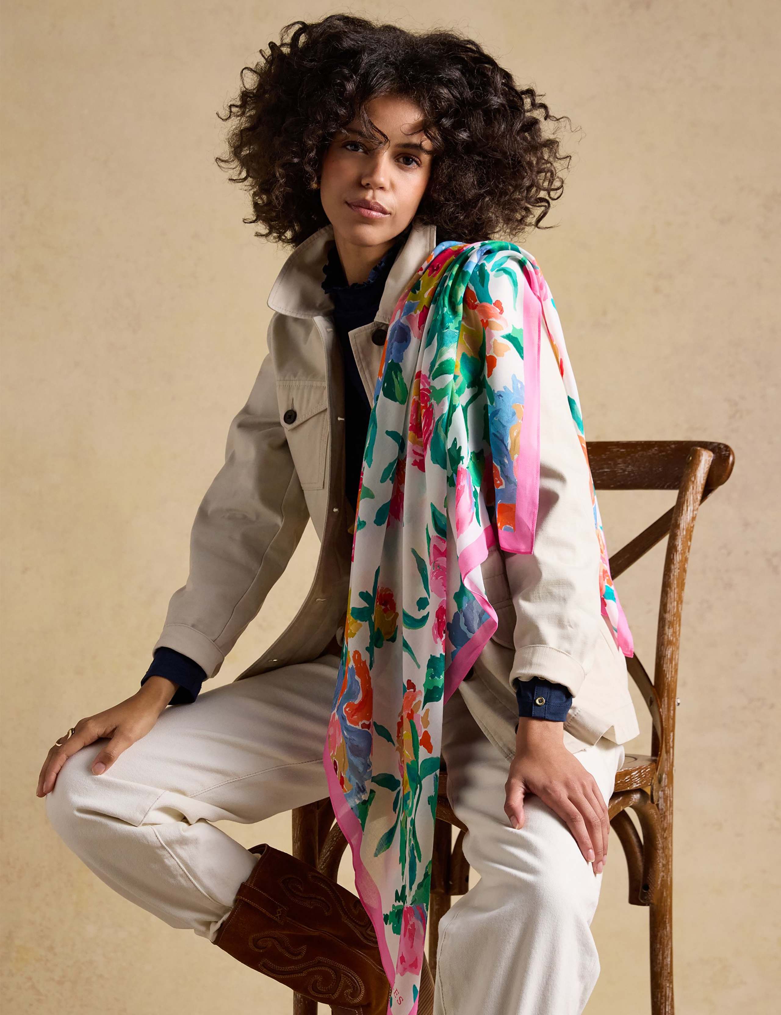 Floral Square Scarf 3 of 8