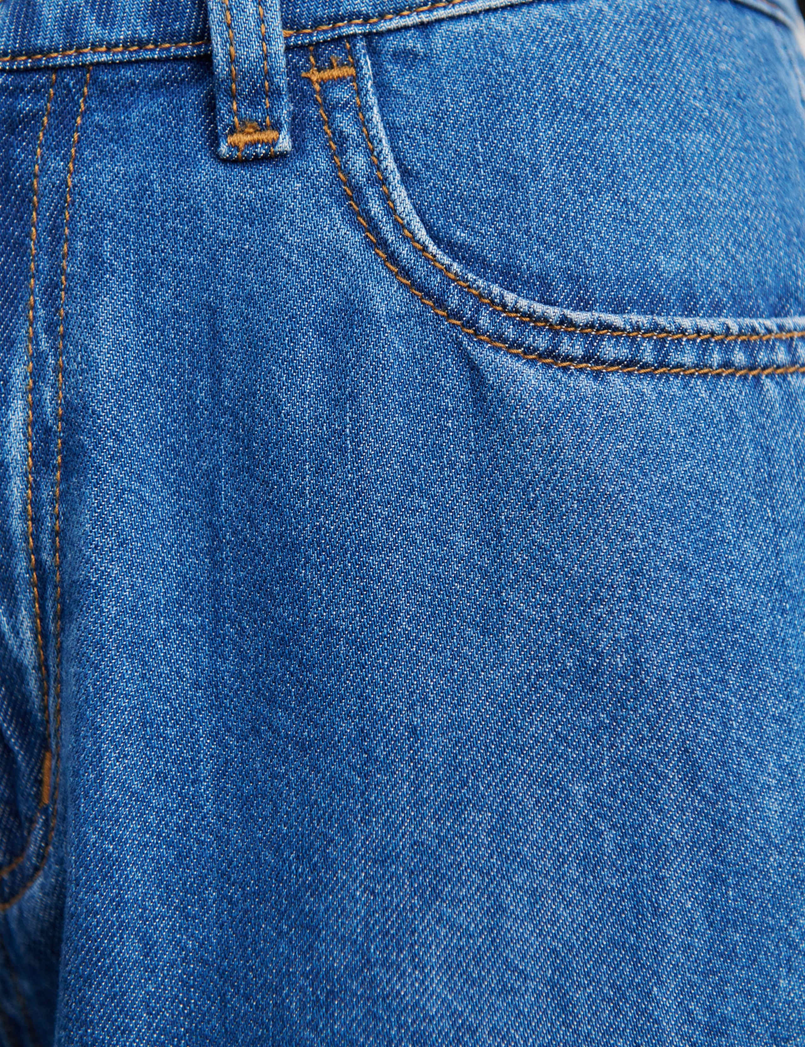Lyocell Blend Mid Rise Straight Leg Jeans 4 of 5