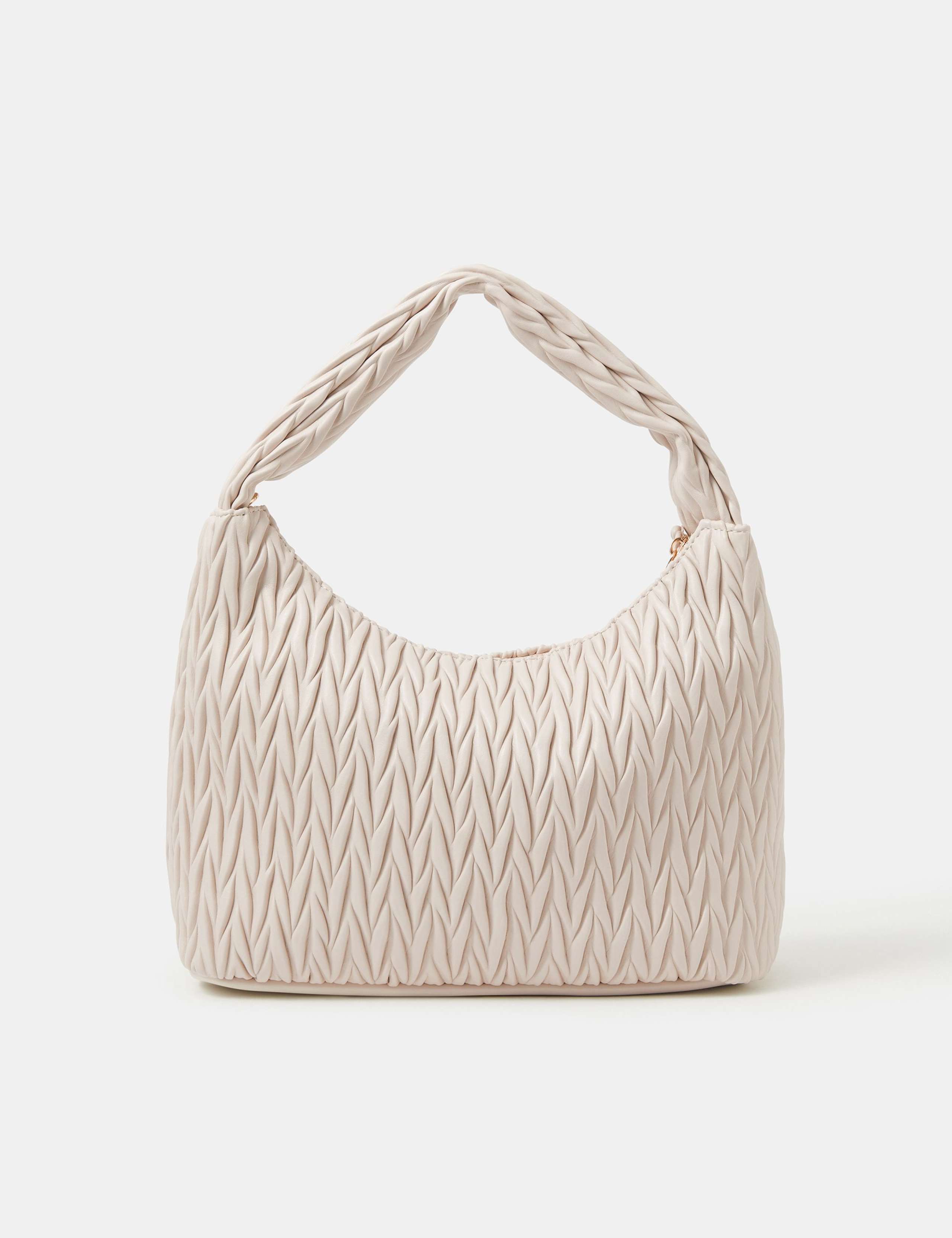 Faux Leather Quilted Grab Bag 2 of 4