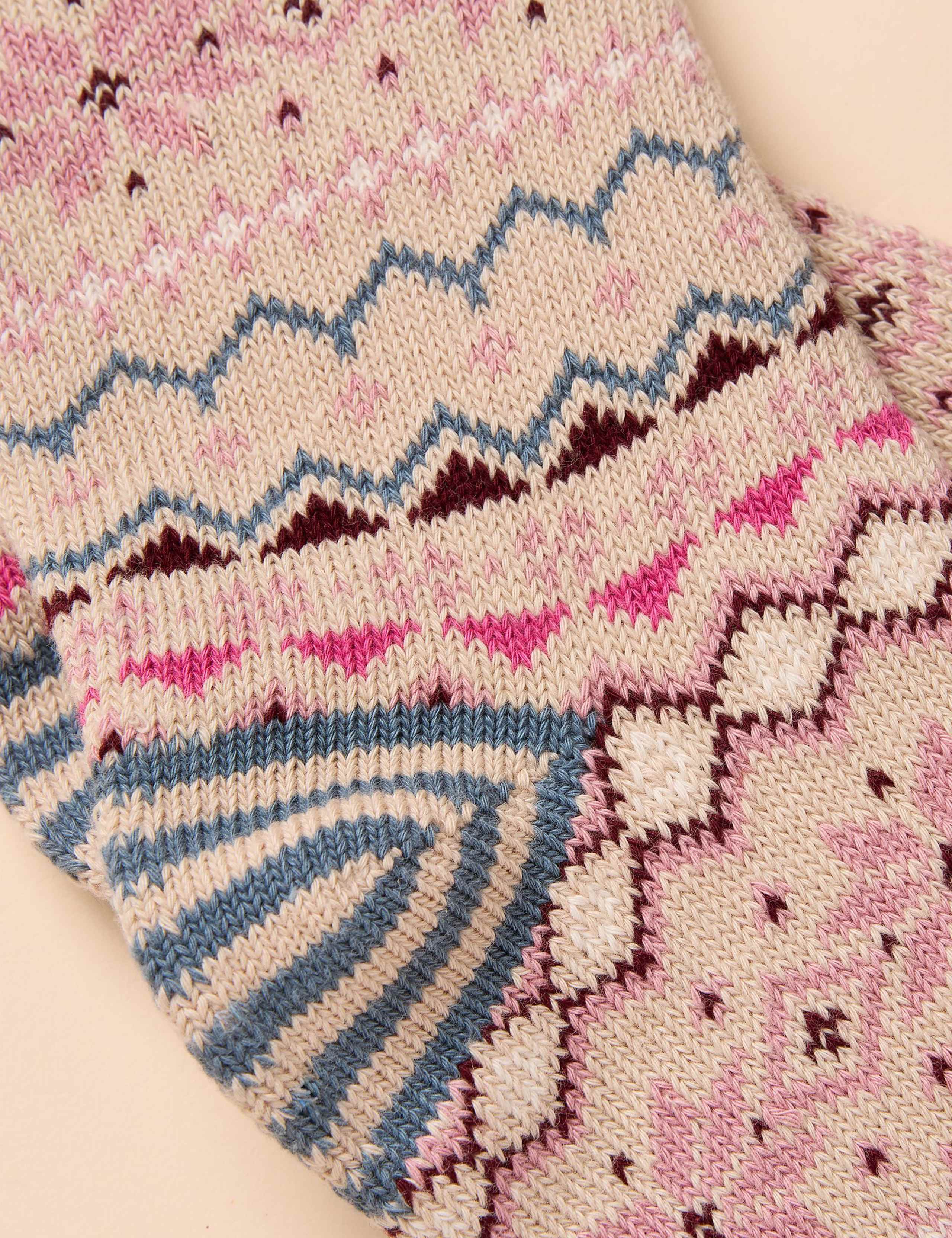 Cotton Rich Fair Isle Ankle High Socks 3 of 3