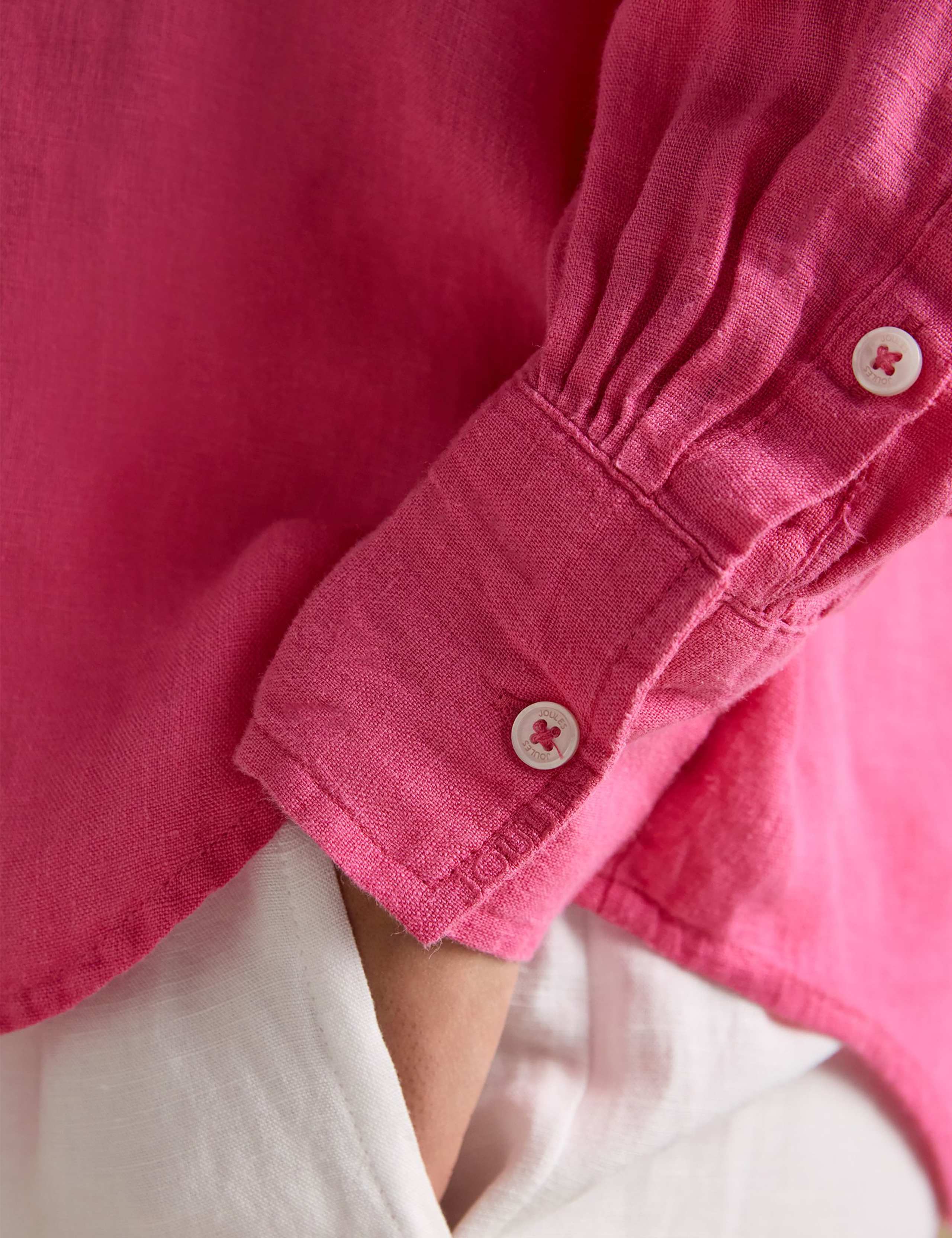 Pure Linen Collared Button Through Shirt 7 of 7