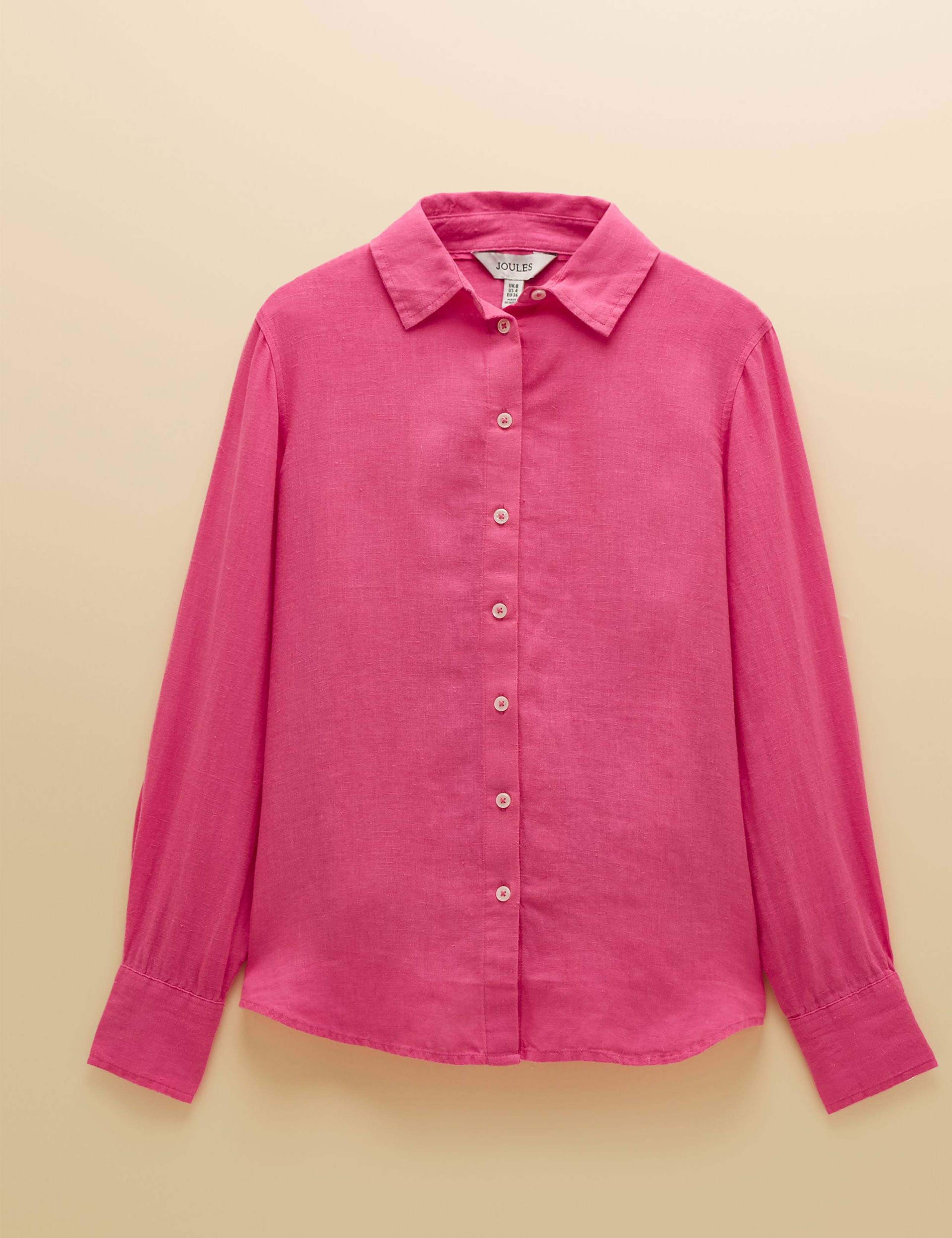 Pure Linen Collared Button Through Shirt 2 of 7