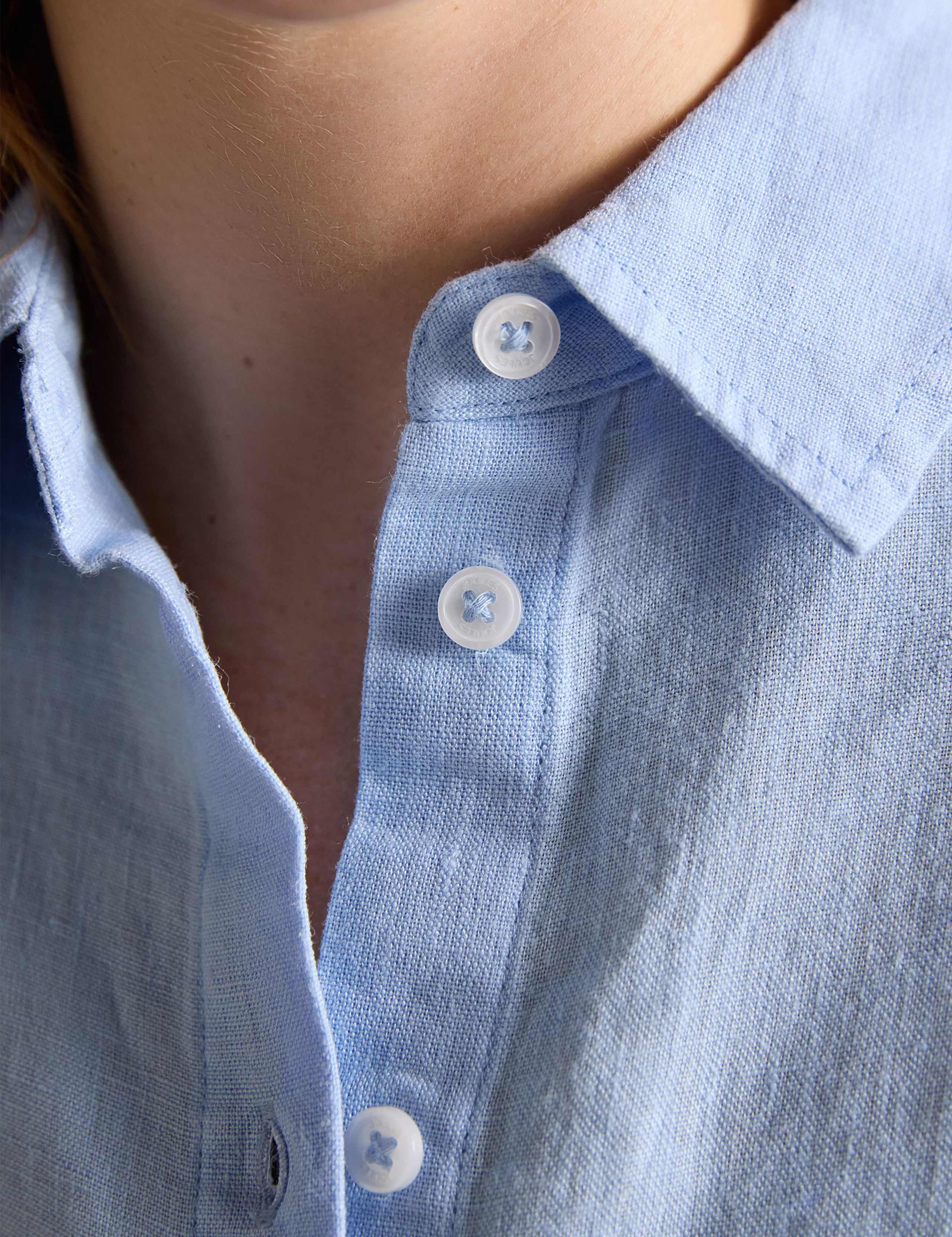 Pure Linen Collared Button Through Shirt 6 of 7