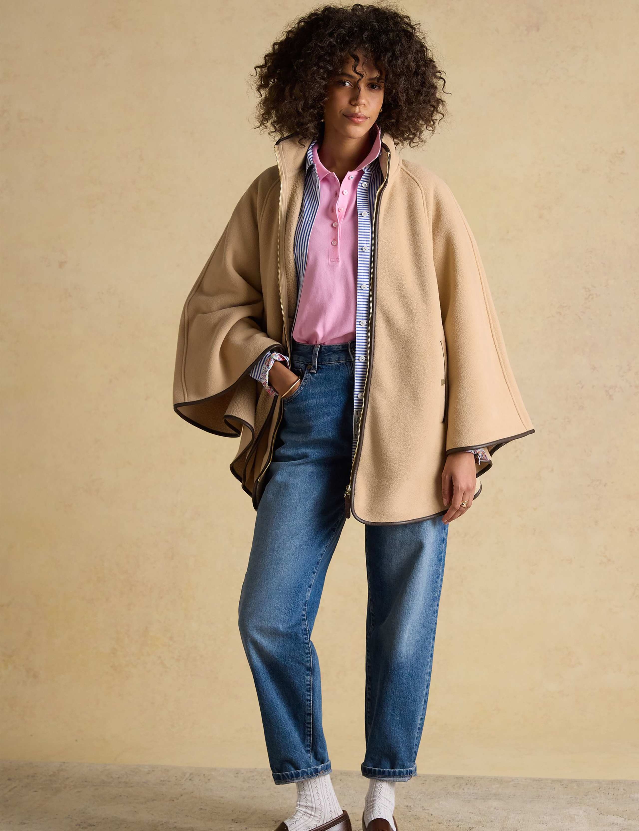 Fleece Cape Jacket 1 of 8