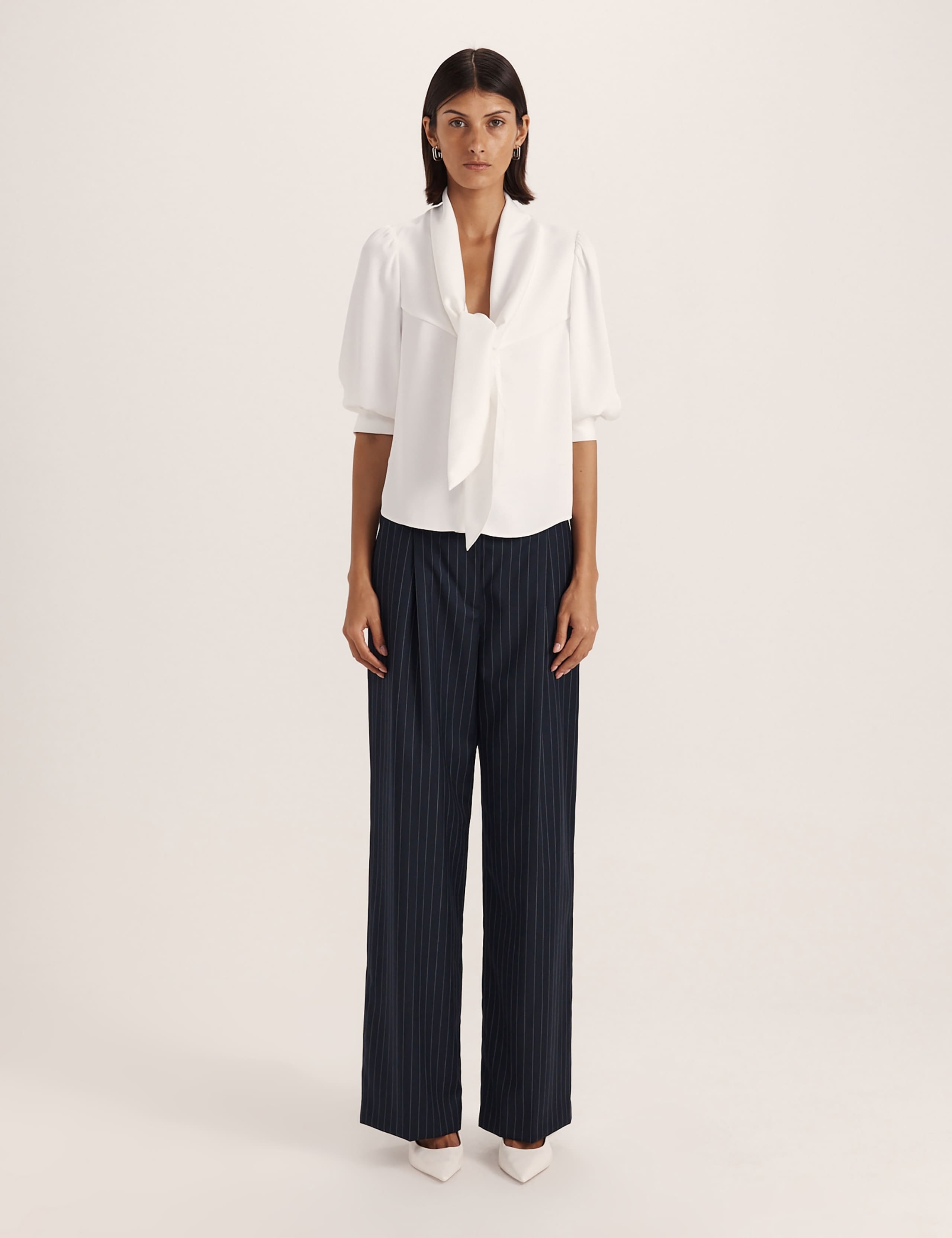 Tie Neck Blouse 2 of 8
