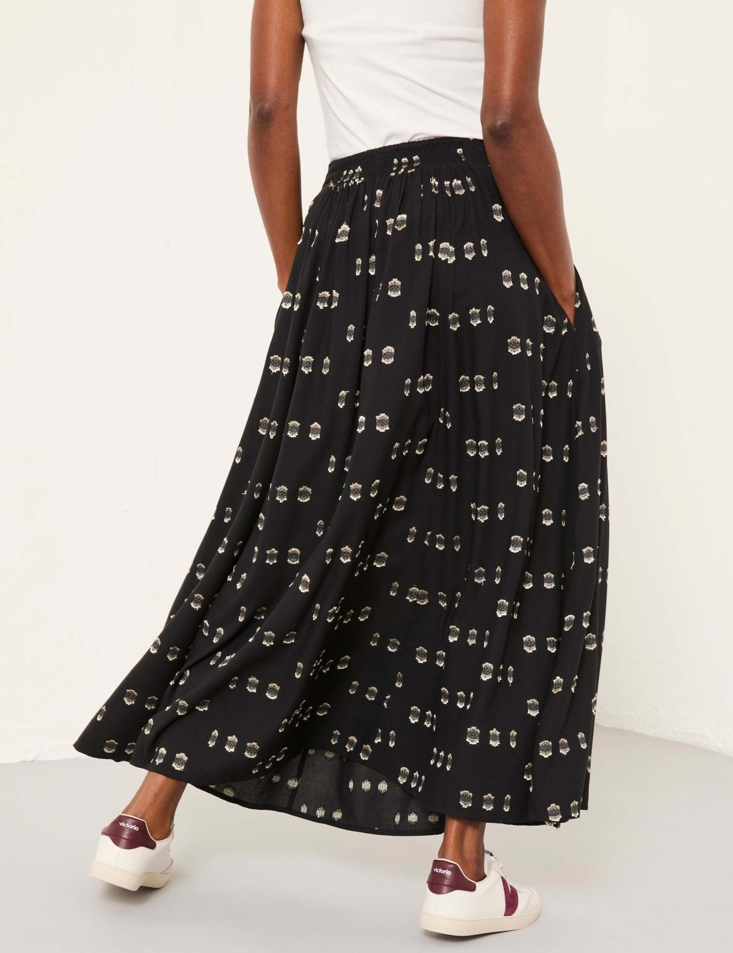 Metallic Print Midi A-Line Skirt 6 of 6