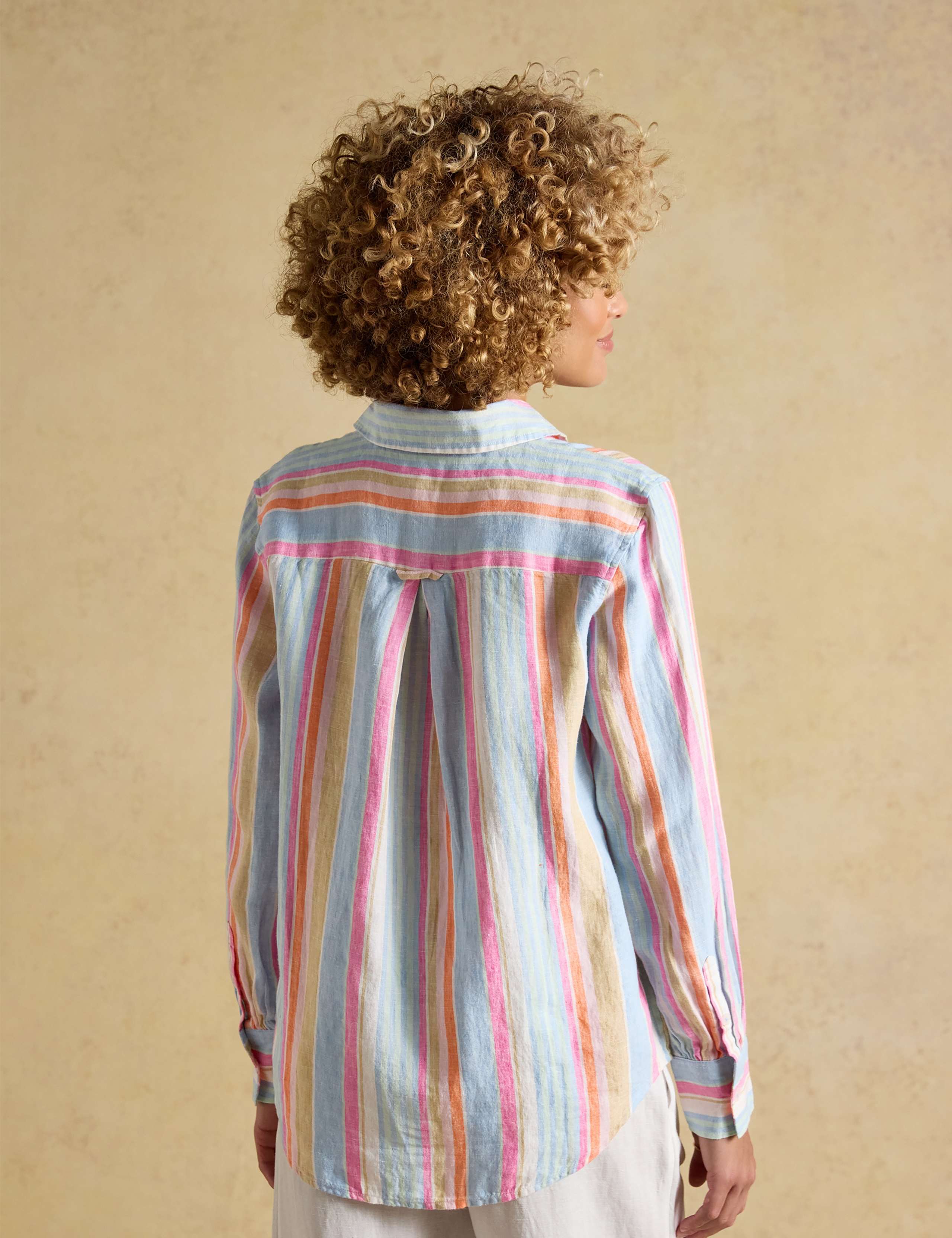 Pure Linen Striped Collared Shirt 4 of 6