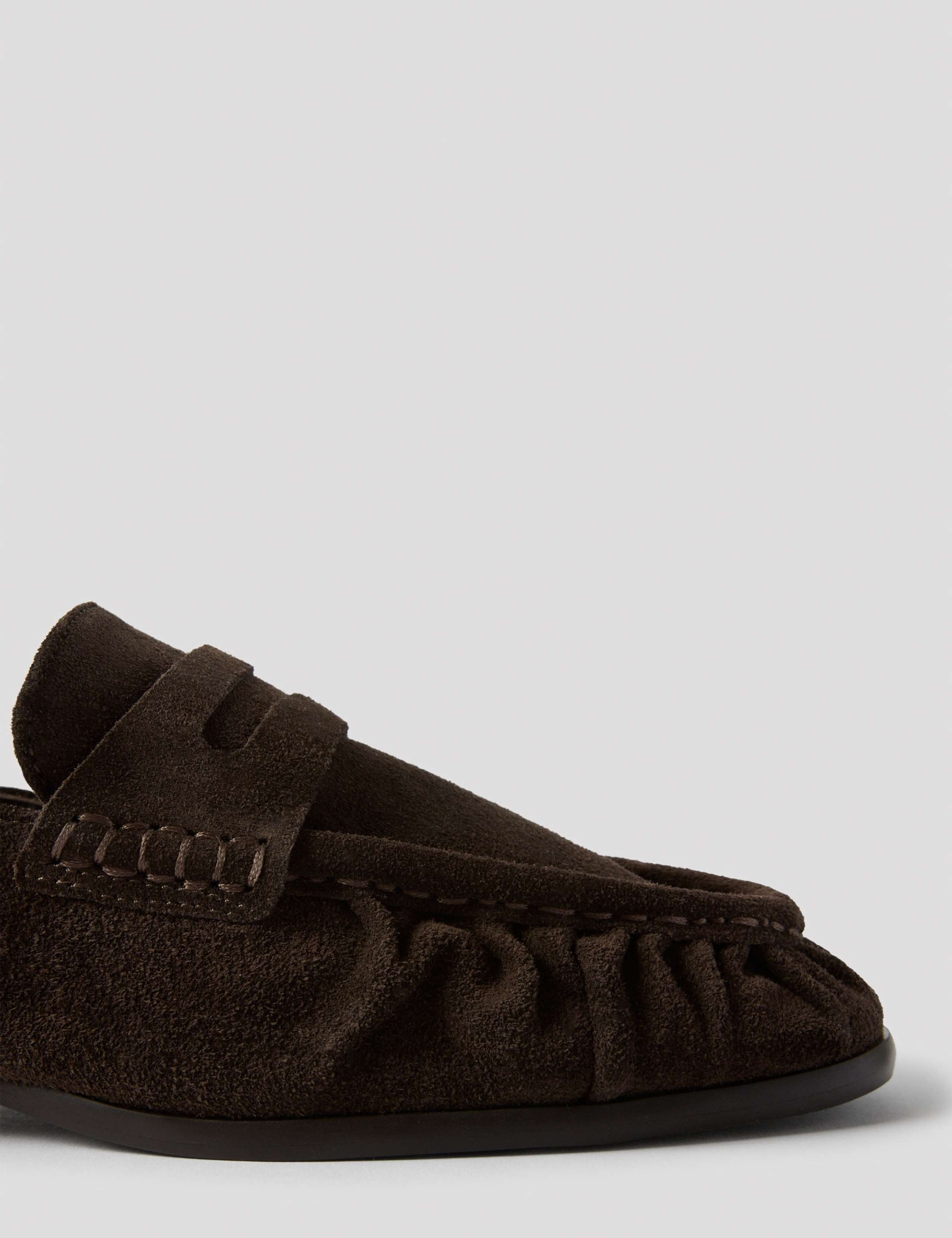 Suede Slip On Flat Loafers 2 of 5