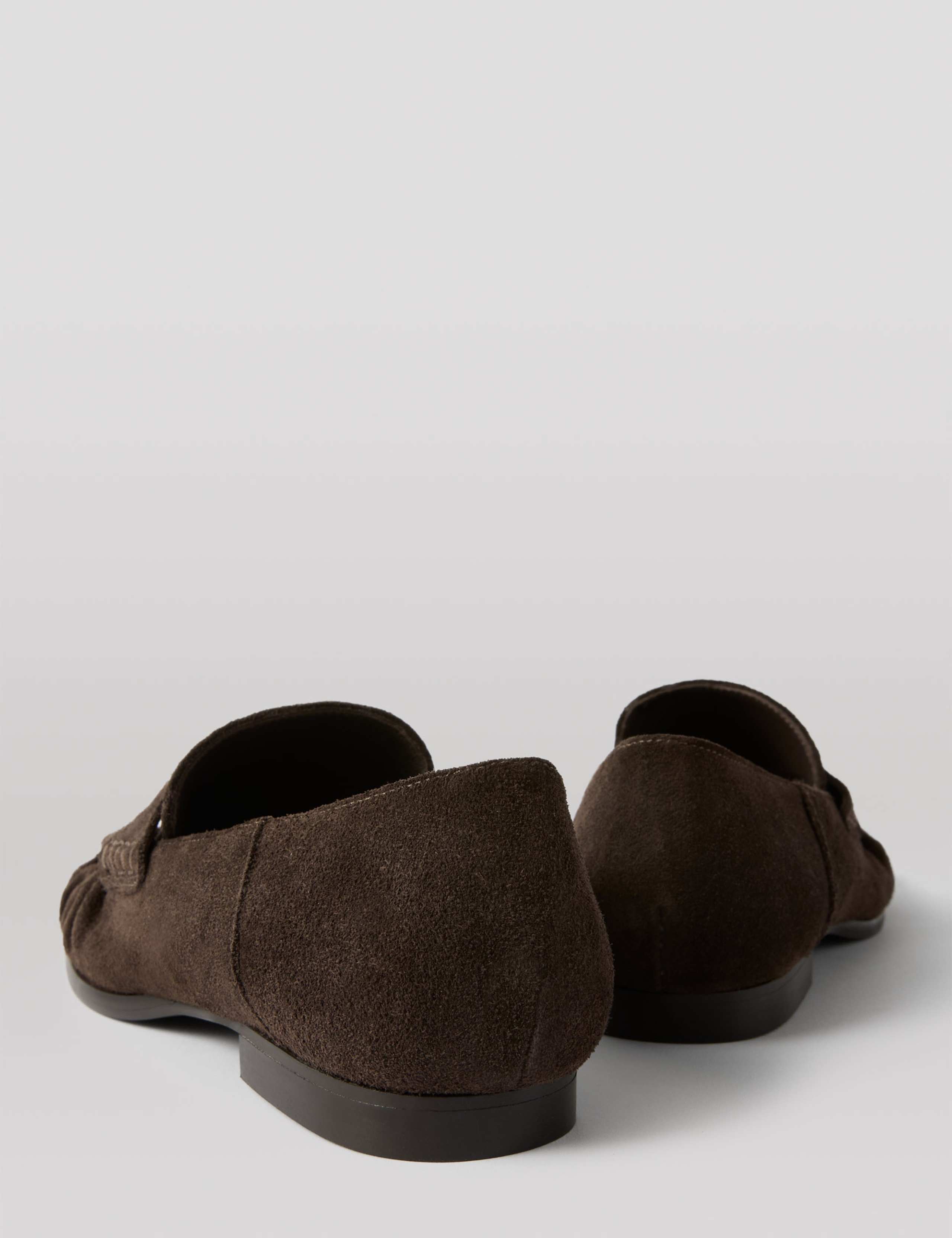 Suede Slip On Flat Loafers 4 of 5