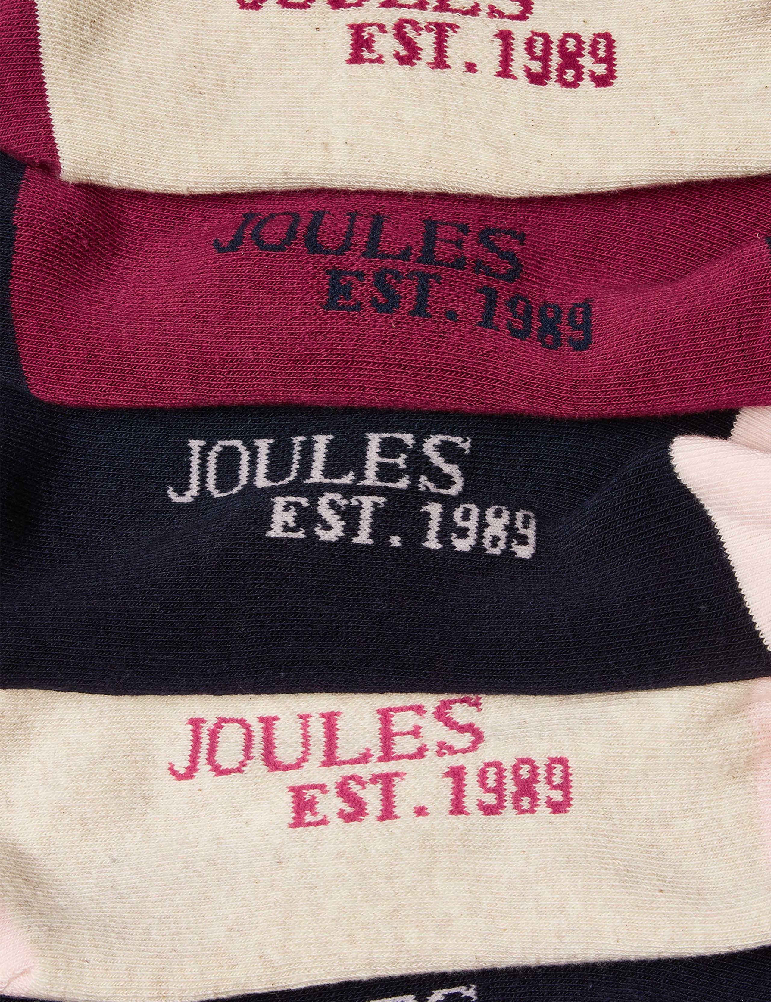 5pk Cotton Rich Striped Dog Ankle High Socks 2 of 3