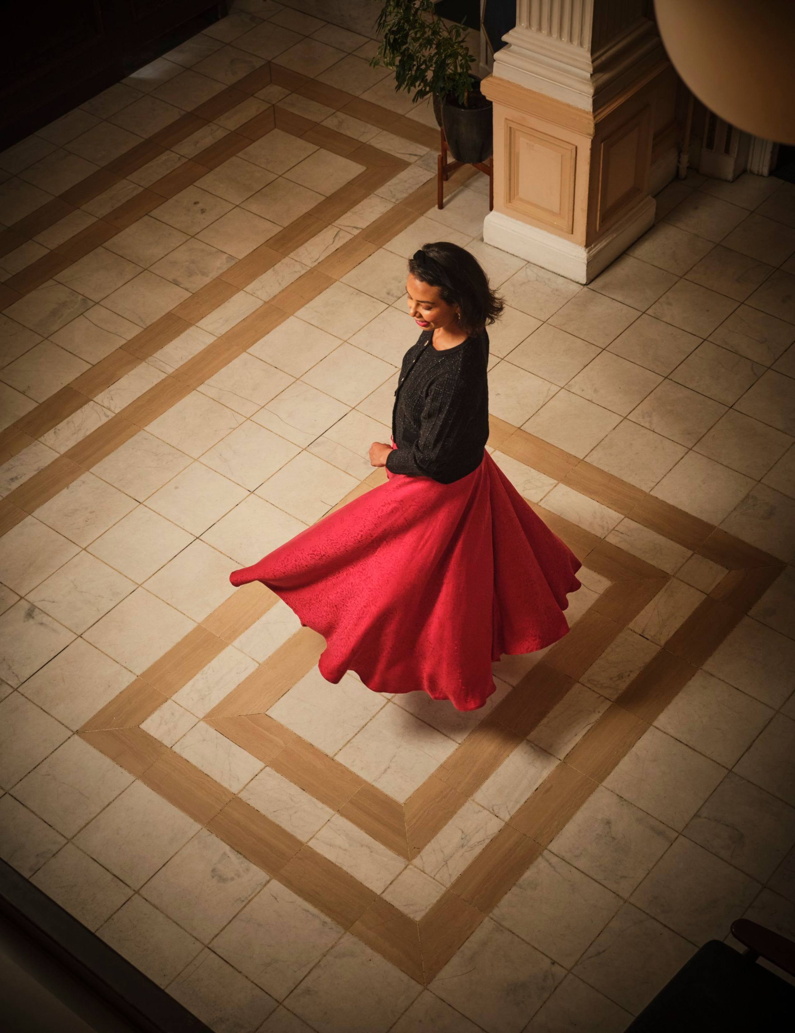 Lyocell Rich Midi A-Line Skirt 4 of 6