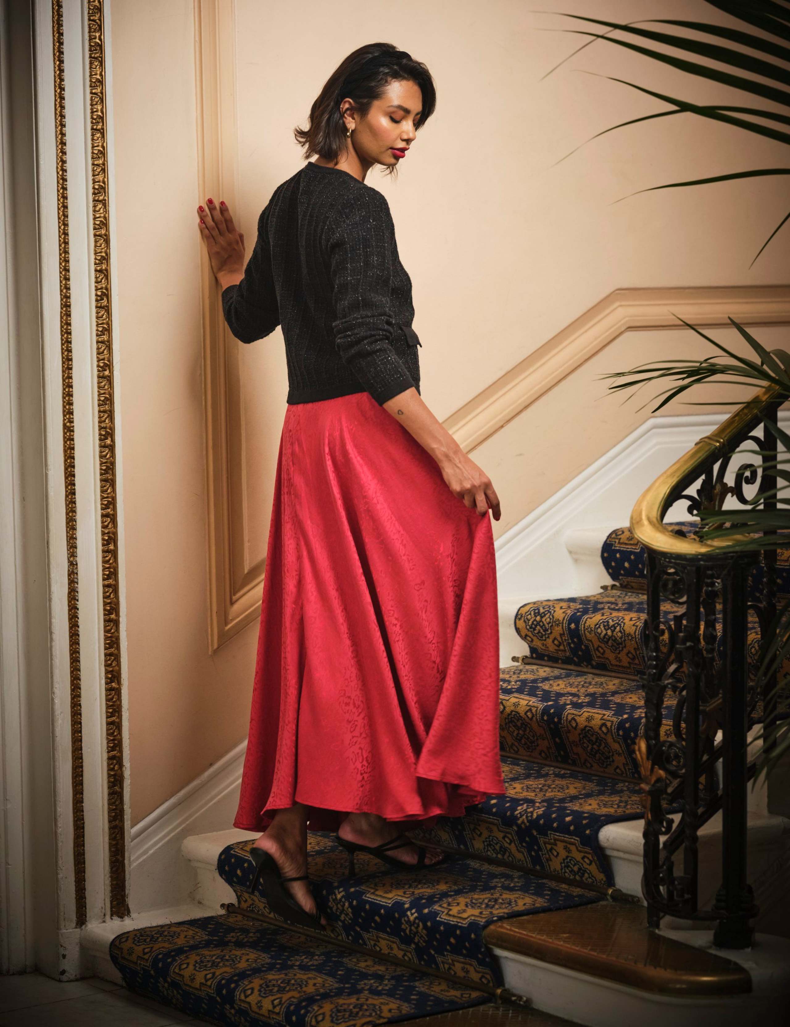 Lyocell Rich Midi A-Line Skirt 5 of 6