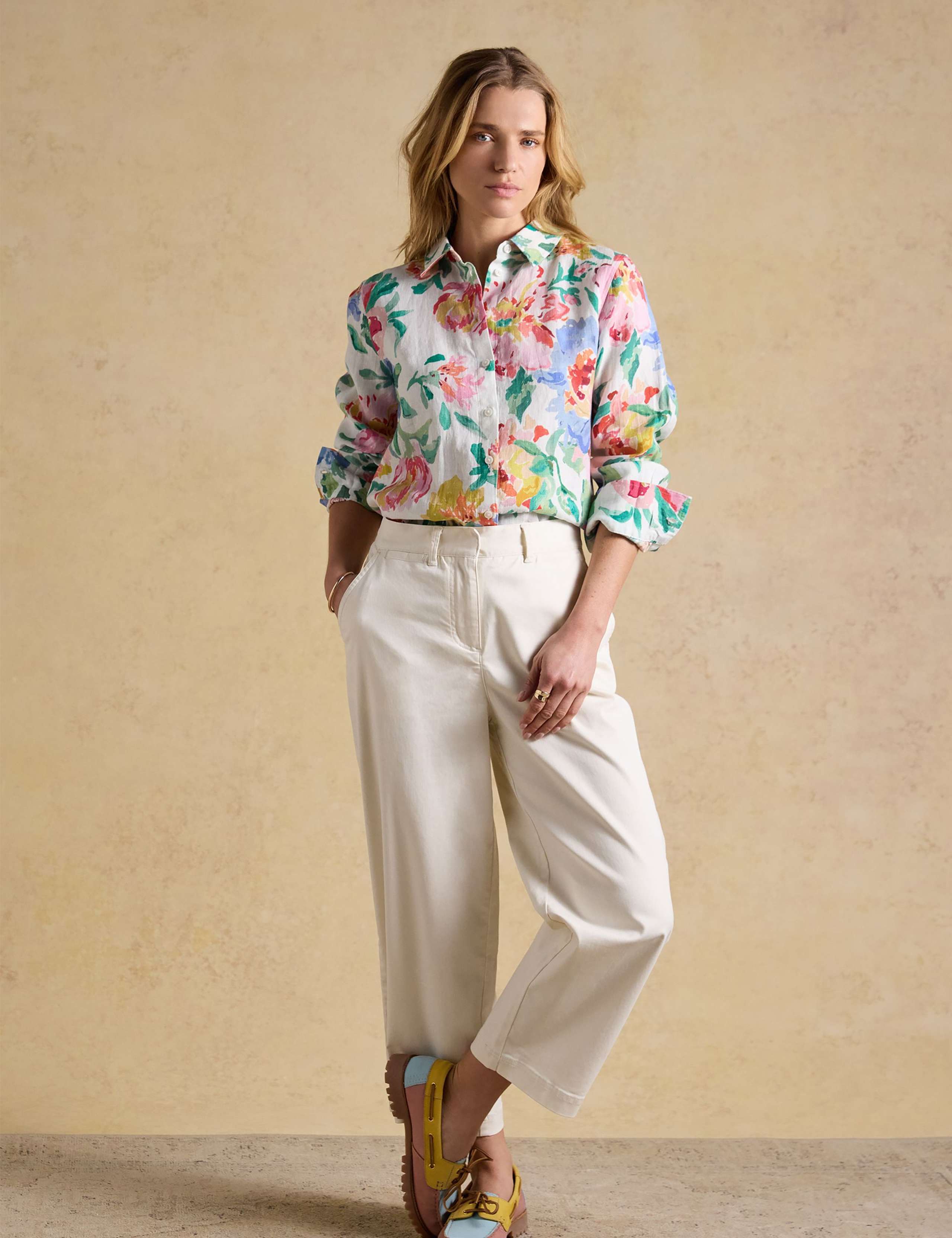 Pure Linen Floral Shirt 3 of 7