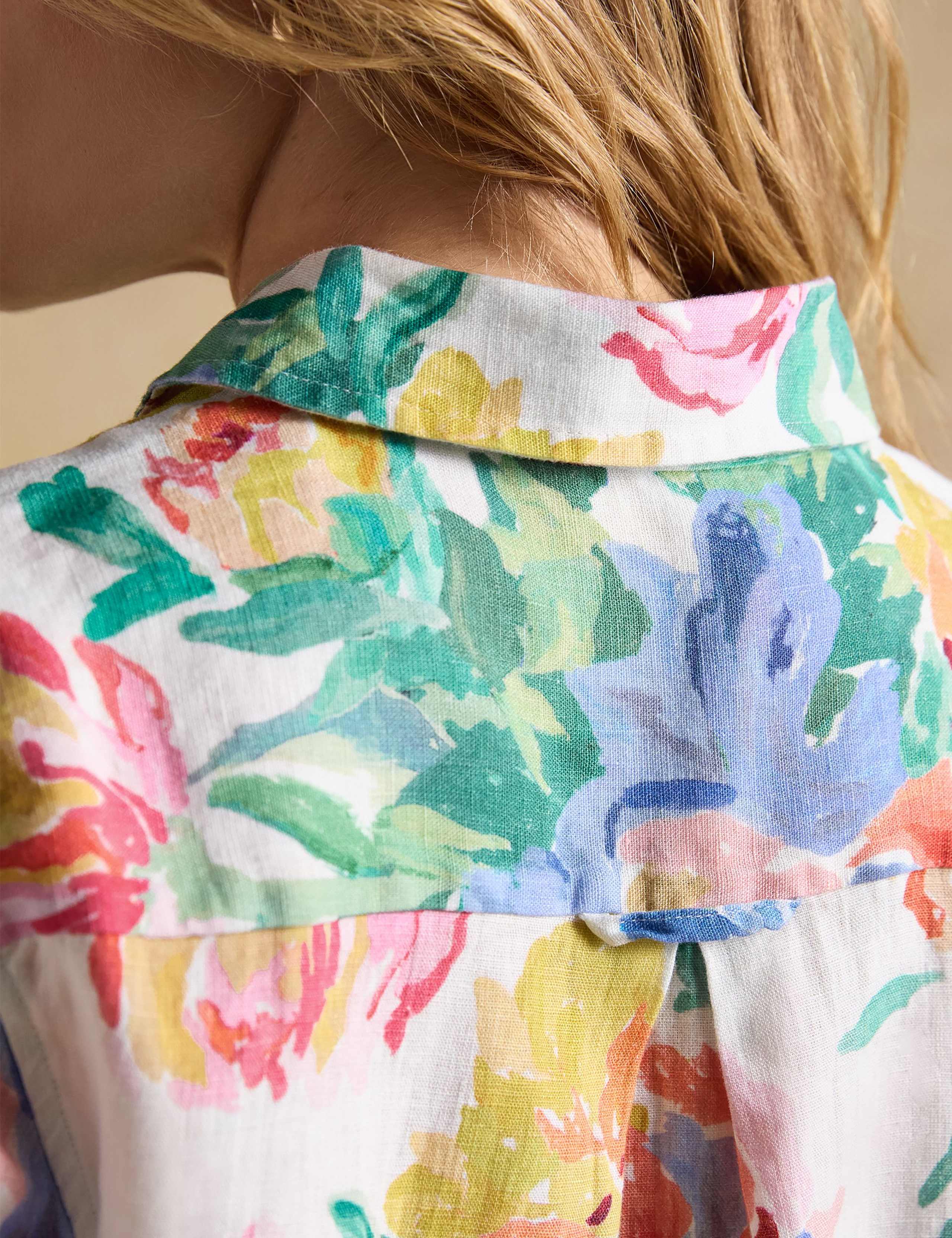 Pure Linen Floral Shirt 7 of 7