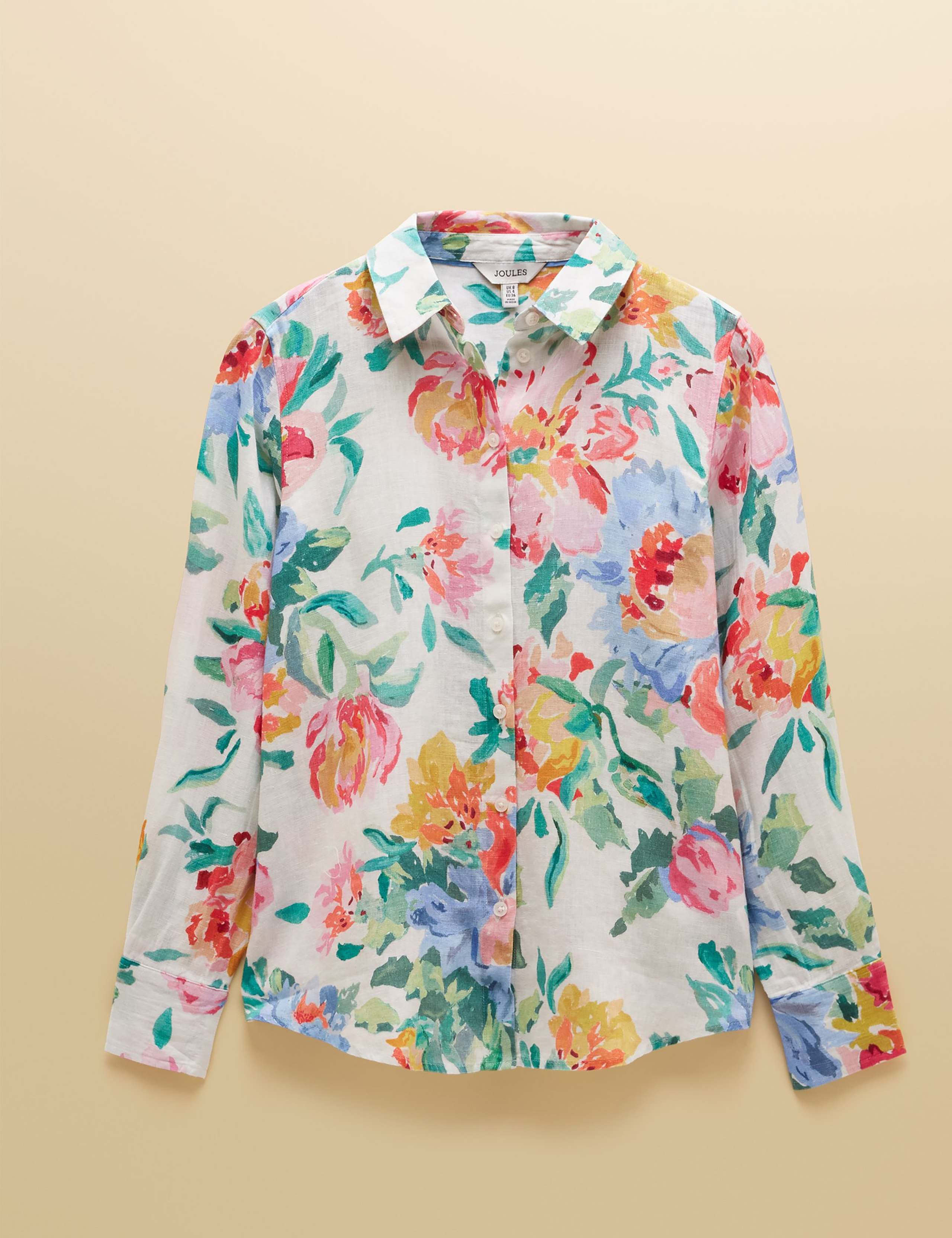 Pure Linen Floral Shirt 2 of 7