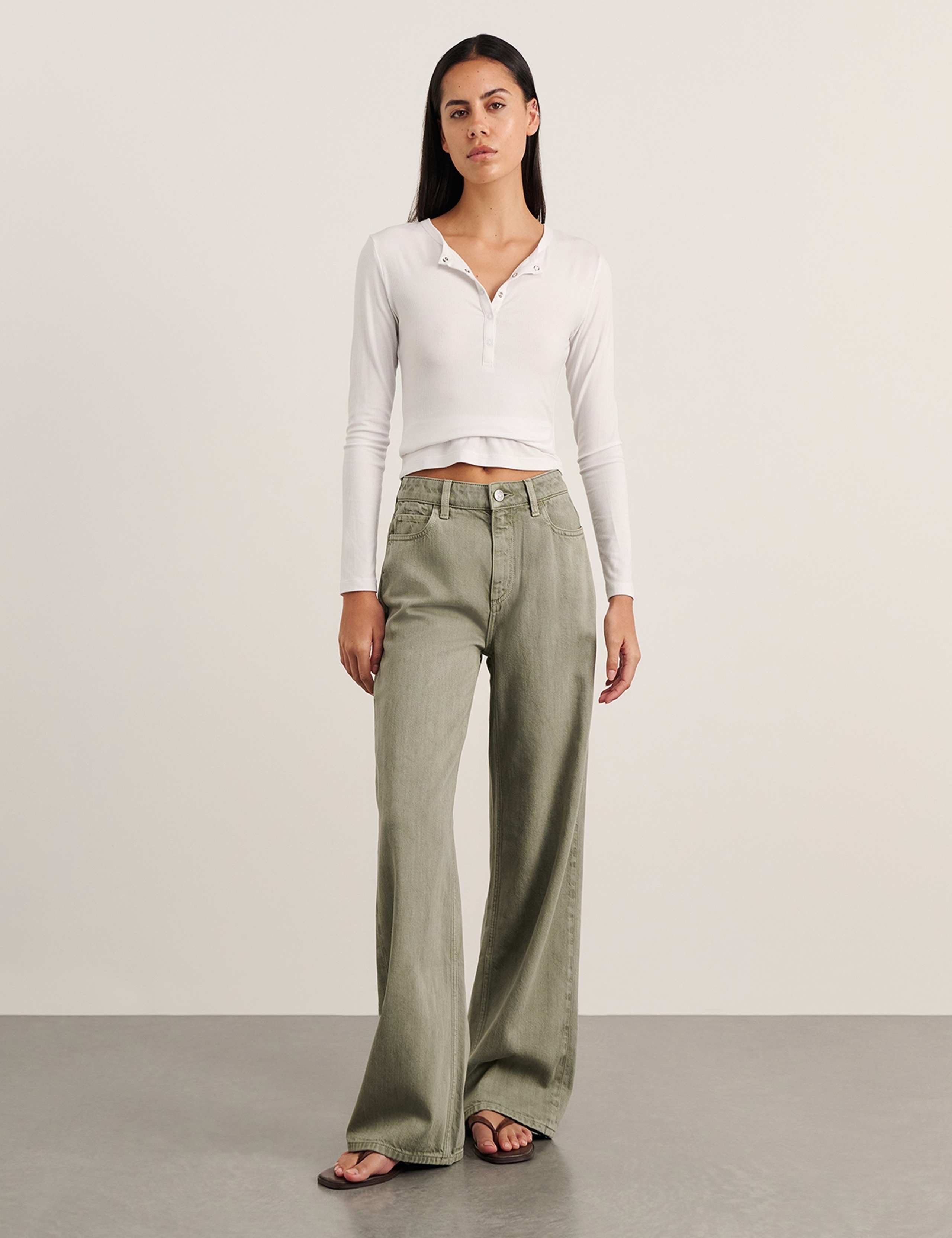 Mid Rise Straight Leg Jeans 1 of 6