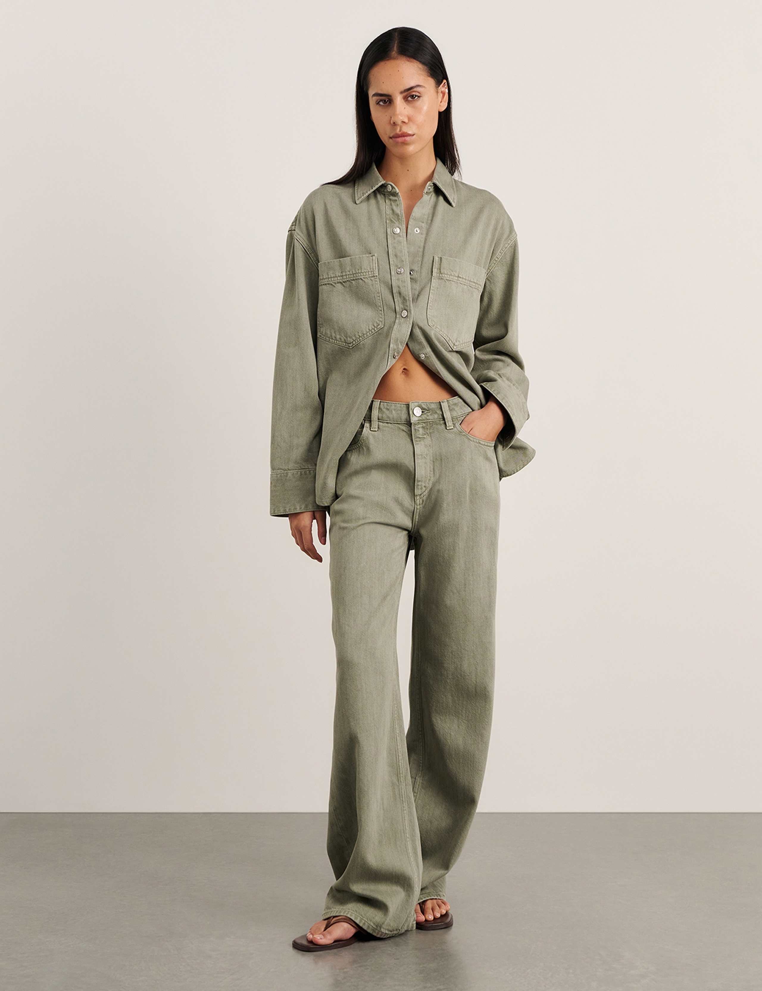 Mid Rise Straight Leg Jeans 2 of 6