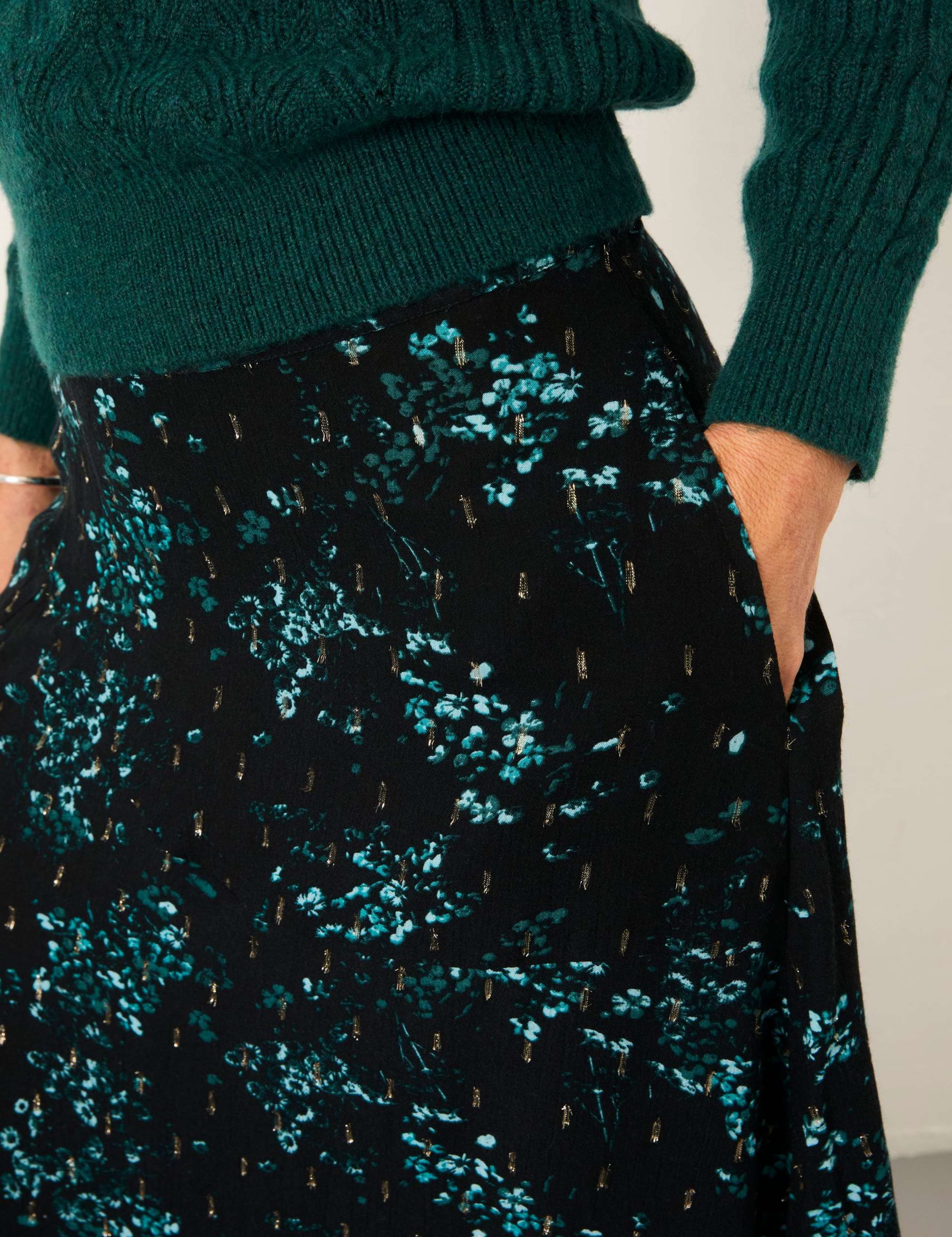 Floral Midi A-Line Skirt 5 of 6