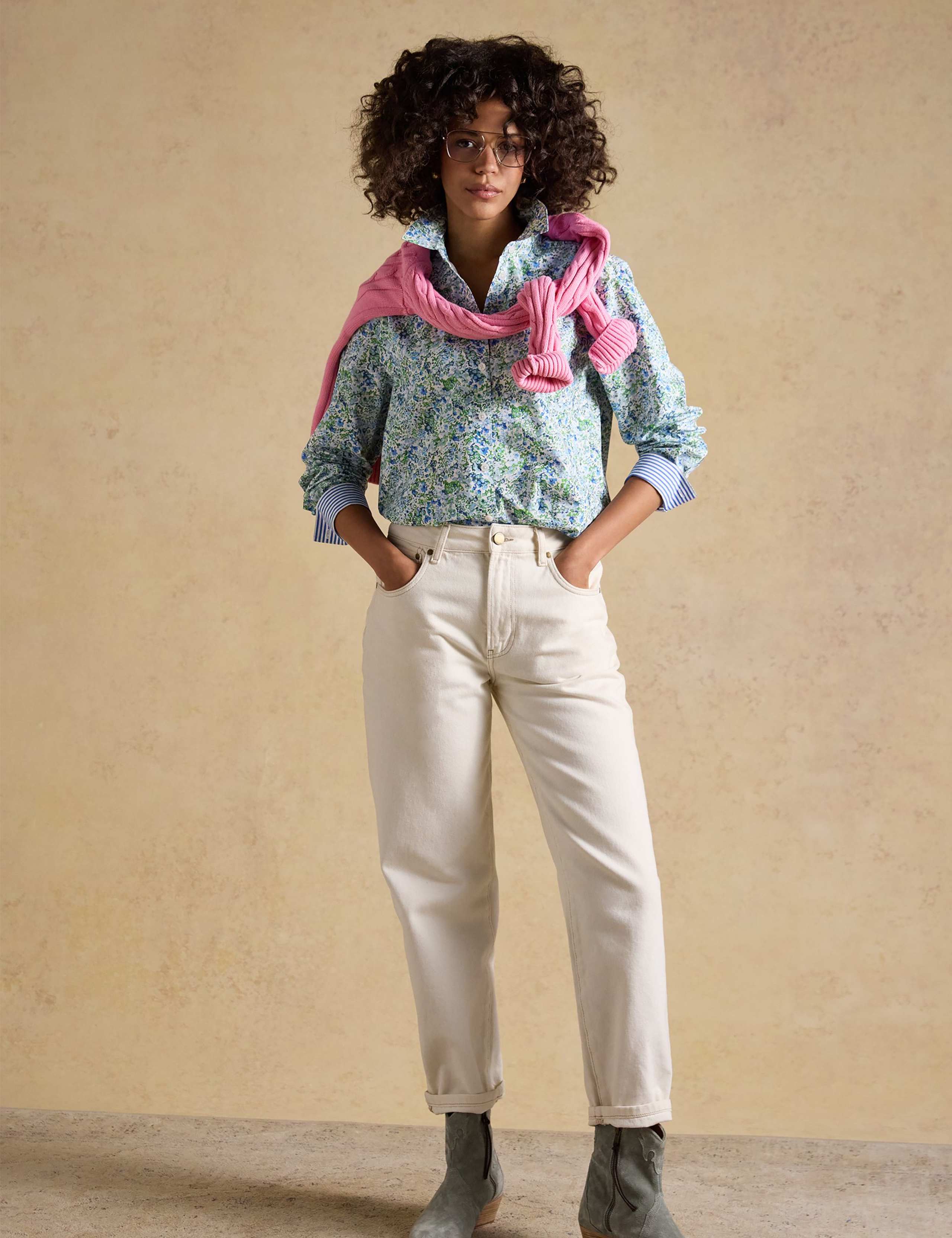 Pure Cotton Floral Collared Shirt 3 of 10