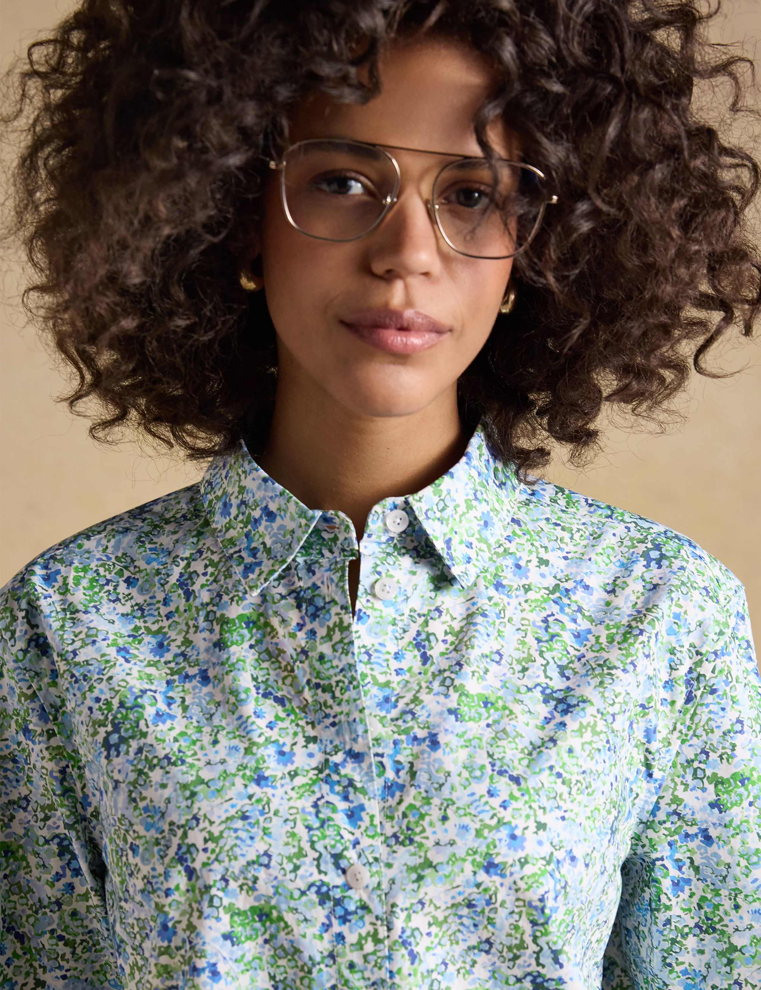 Pure Cotton Floral Collared Shirt 5 of 10