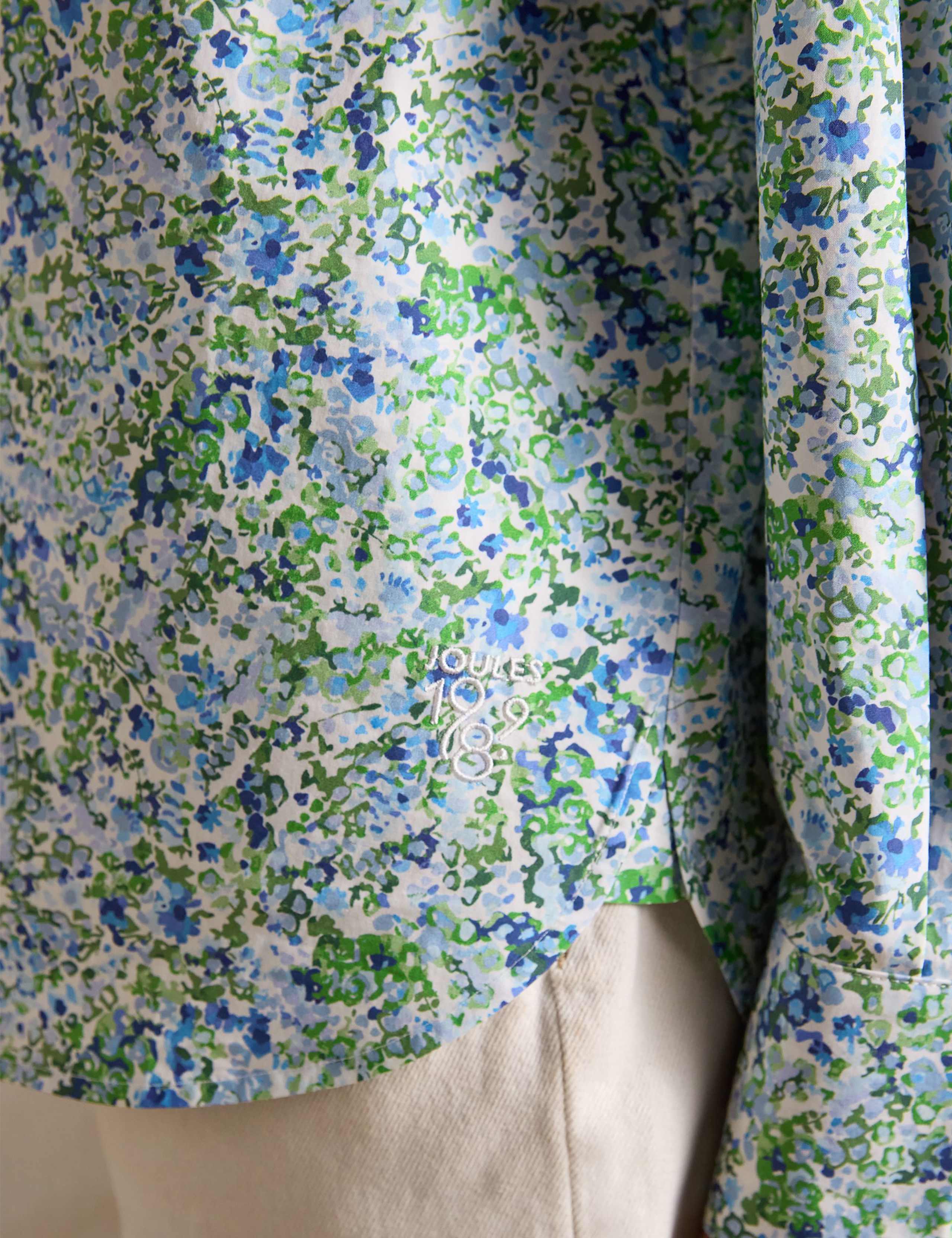 Pure Cotton Floral Collared Shirt 7 of 10