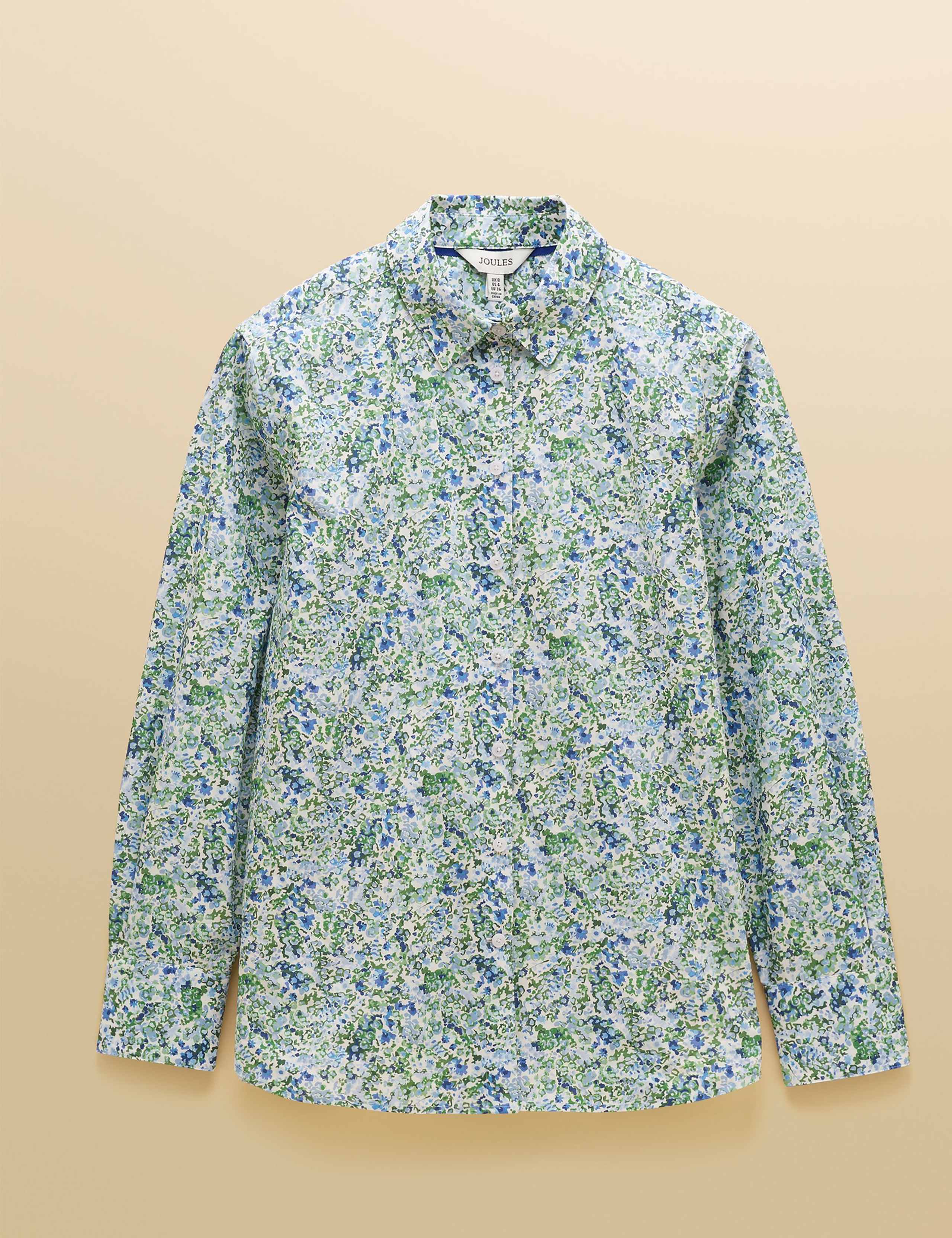Pure Cotton Floral Collared Shirt 2 of 10