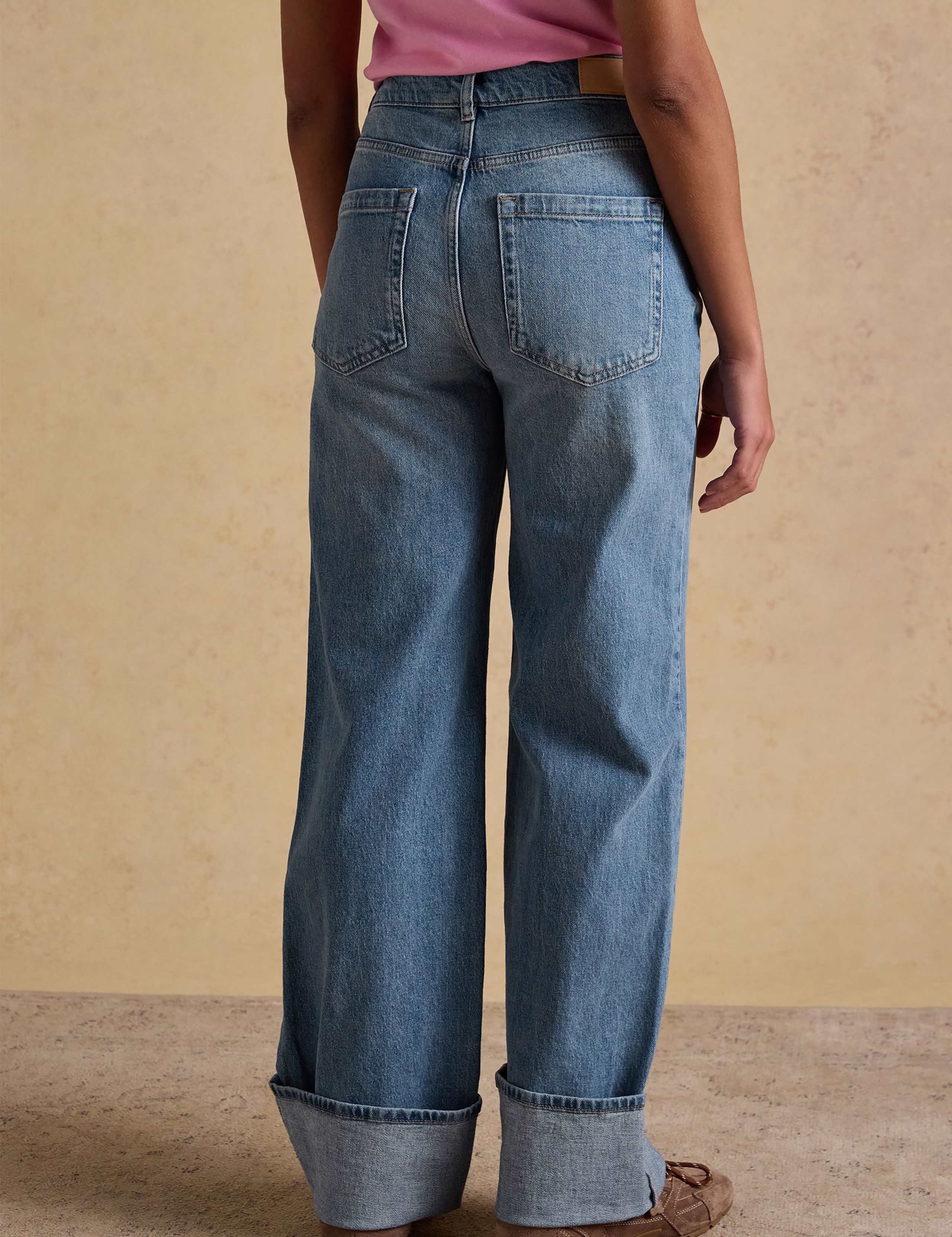 Relaxed High Waist Cuffed Jeans 4 of 8