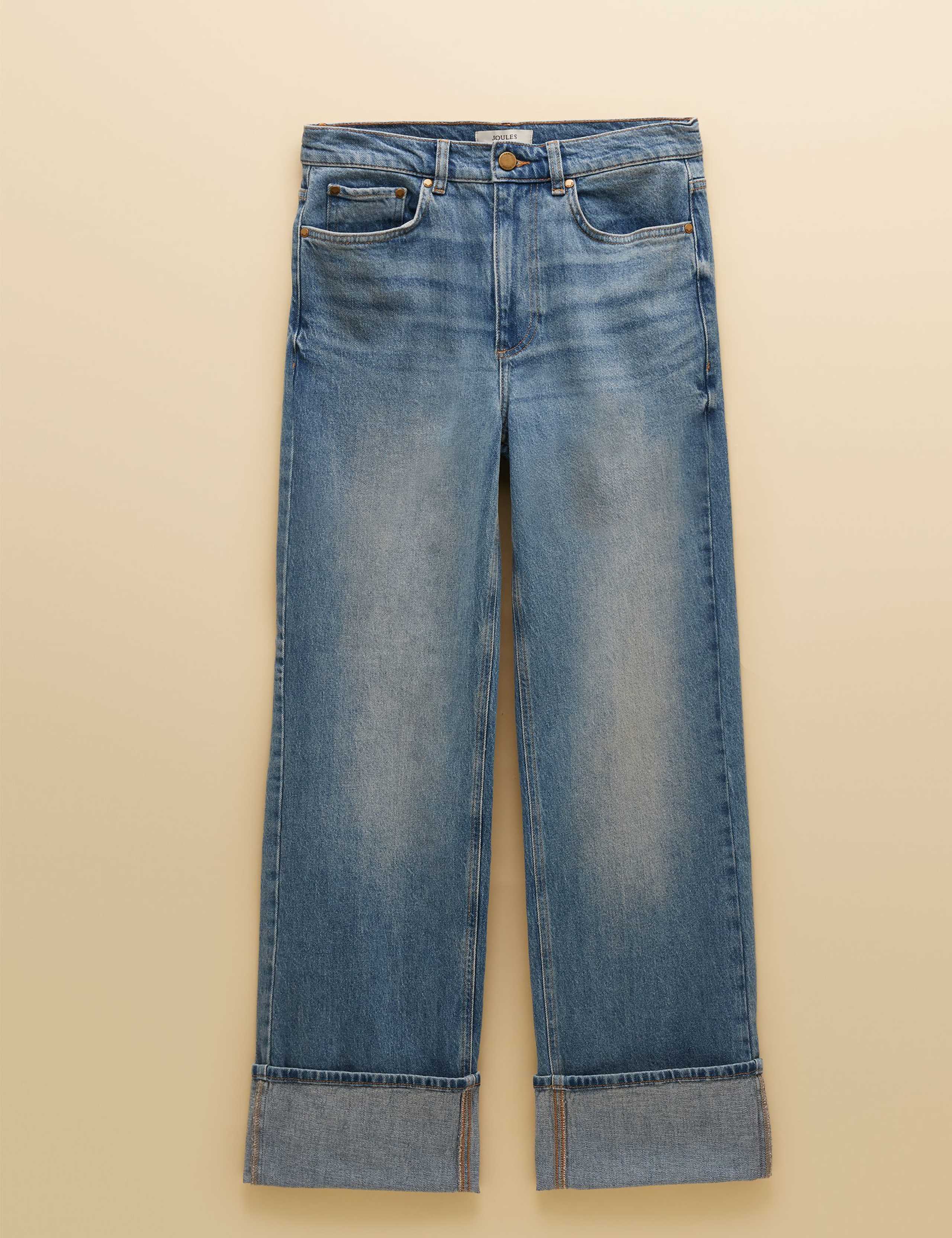 Relaxed High Waist Cuffed Jeans 2 of 8