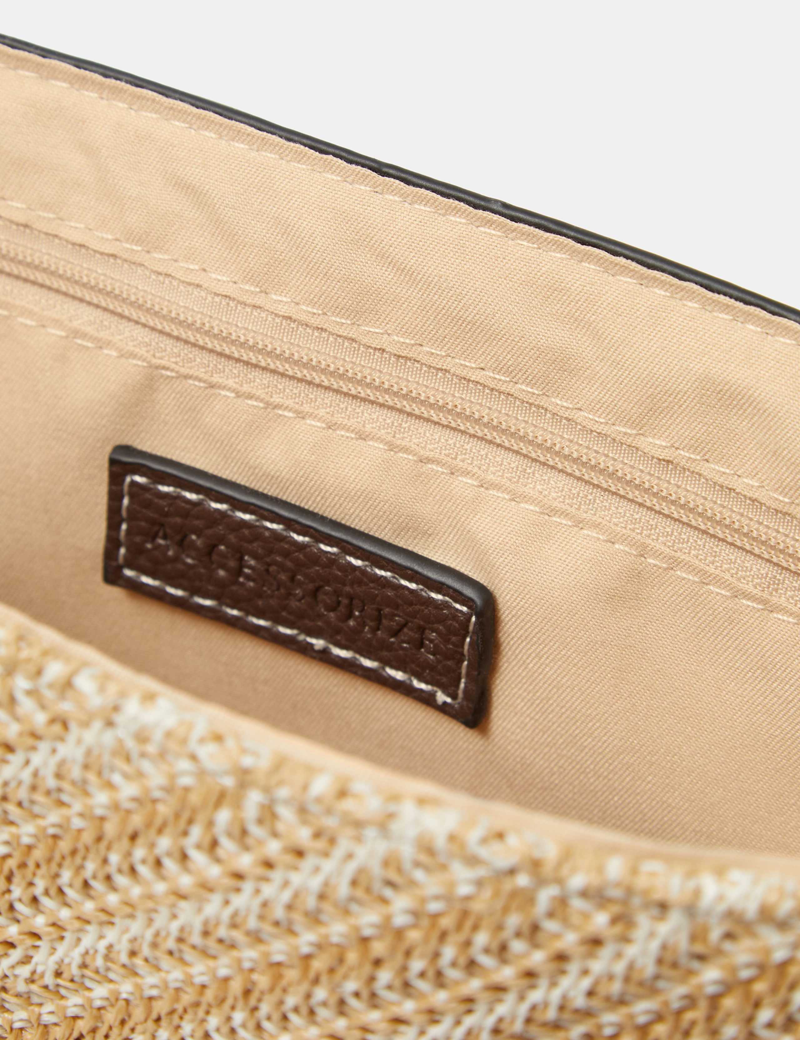 Woven Textured Contrast Trim Cross Body Bag 5 of 5