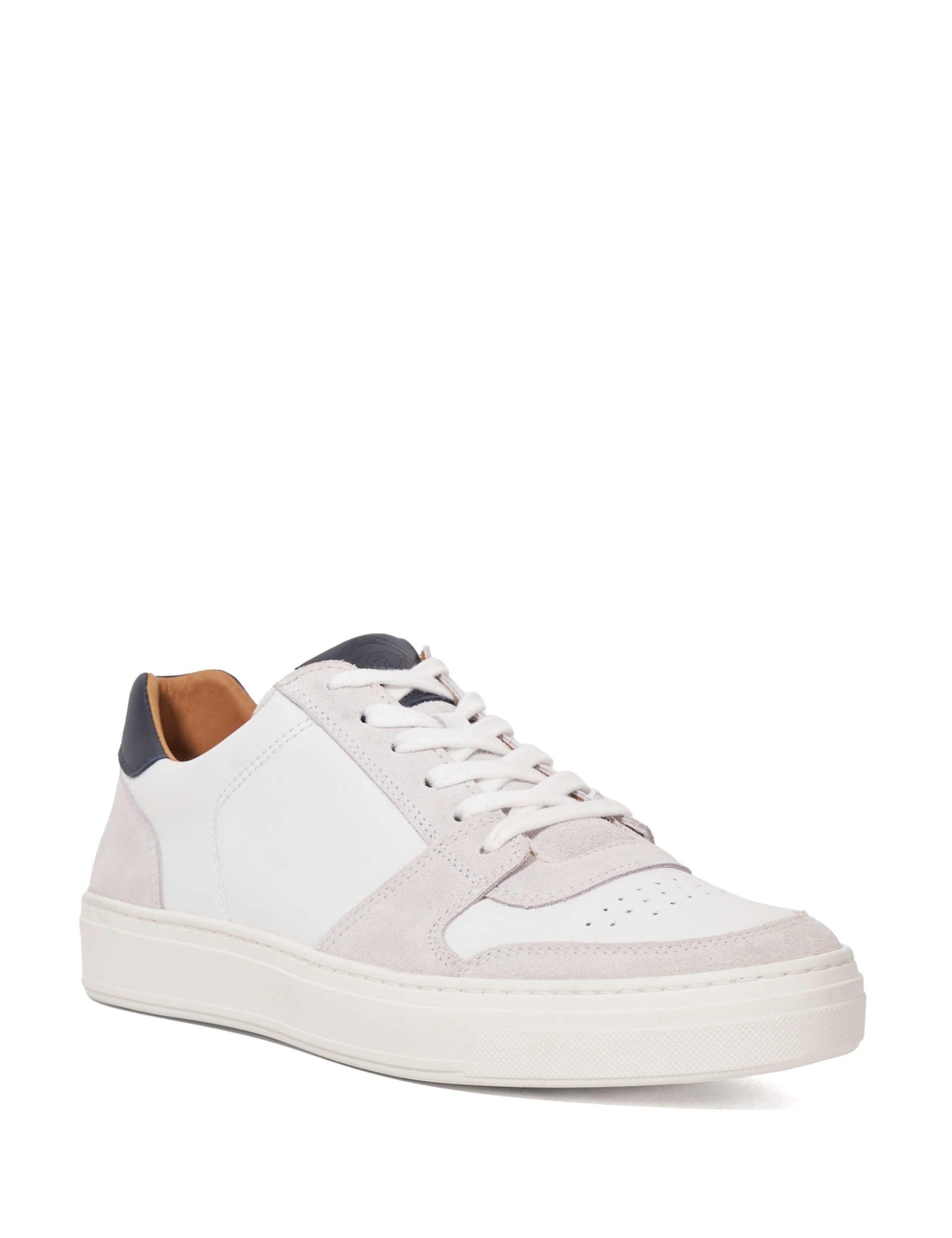 Wide Fit Leather Lace Up Trainers 2 of 5