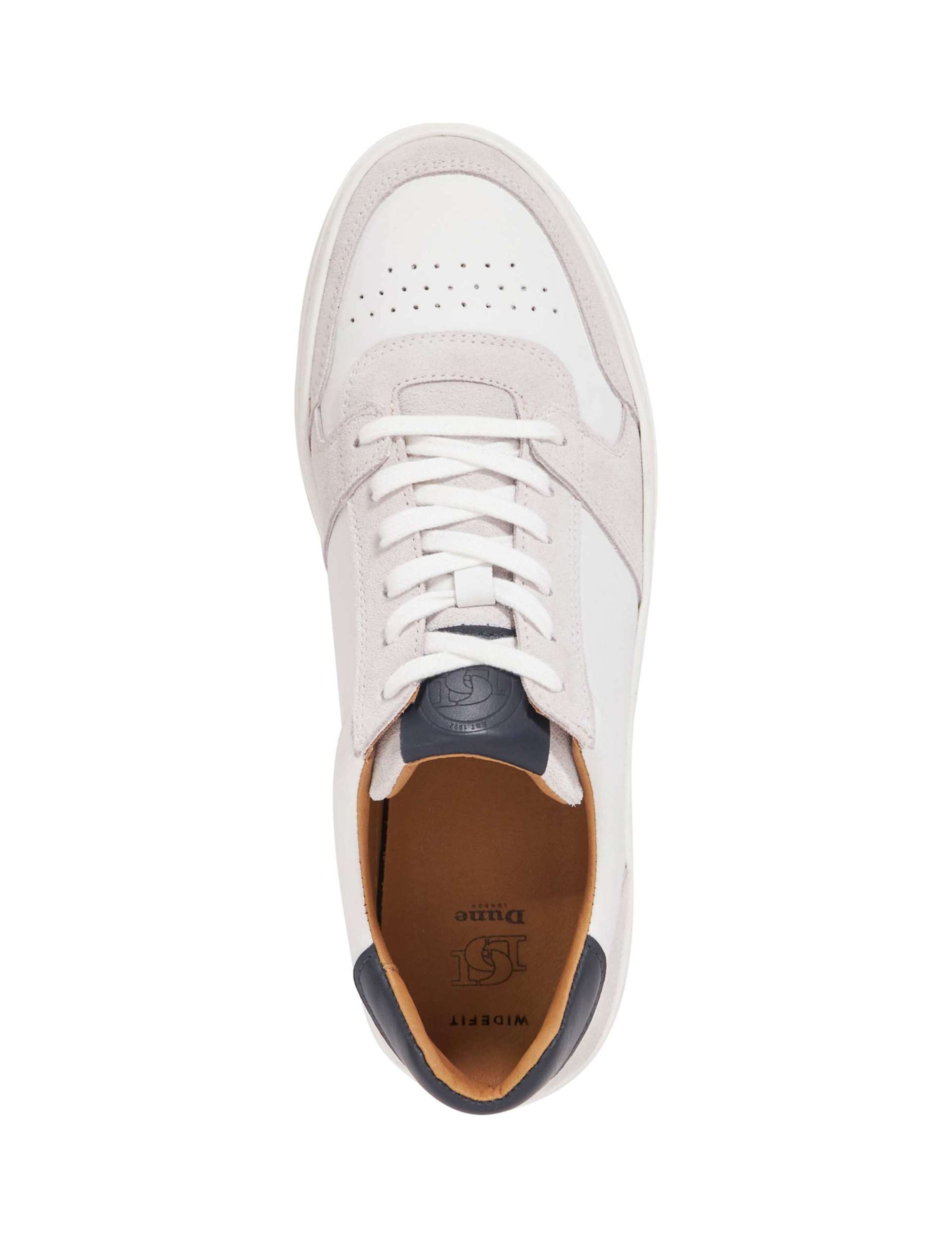 Wide Fit Leather Lace Up Trainers 3 of 5