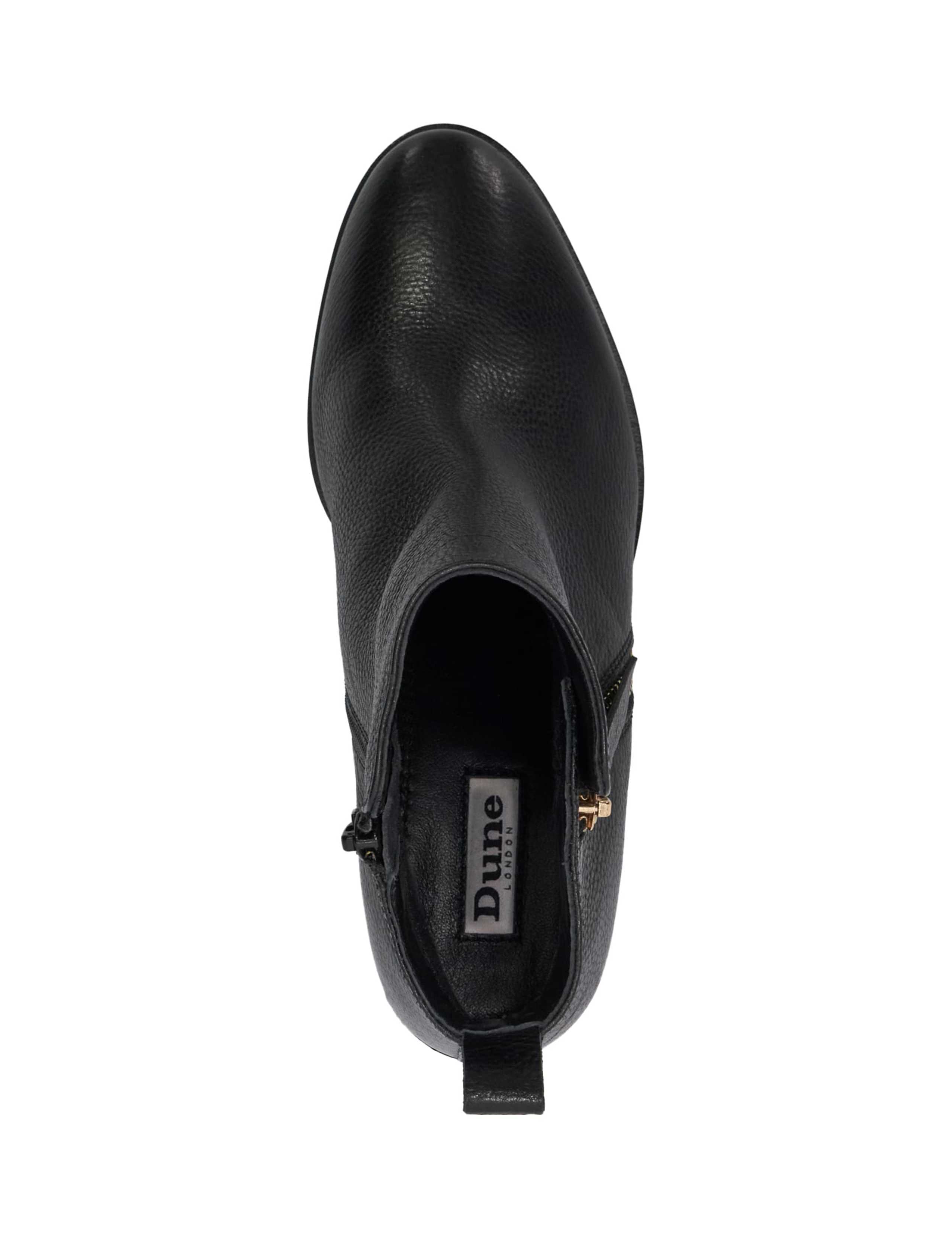 Leather Block Heel Pointed Ankle Boots 2 of 4
