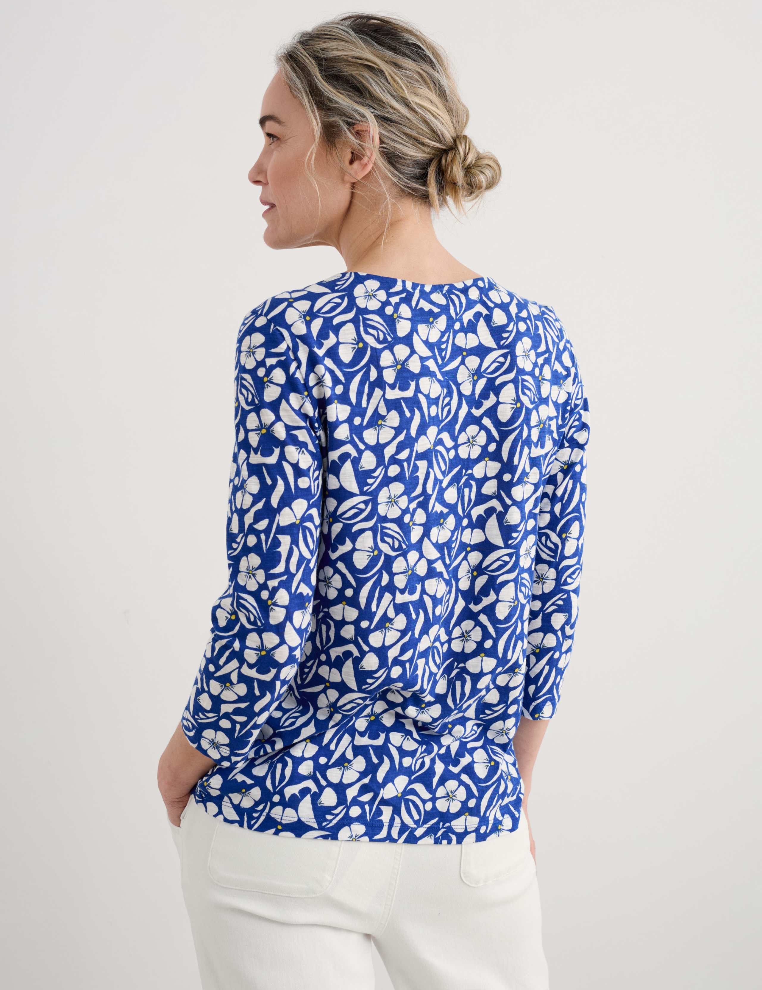 Pure Cotton Floral Top 4 of 4