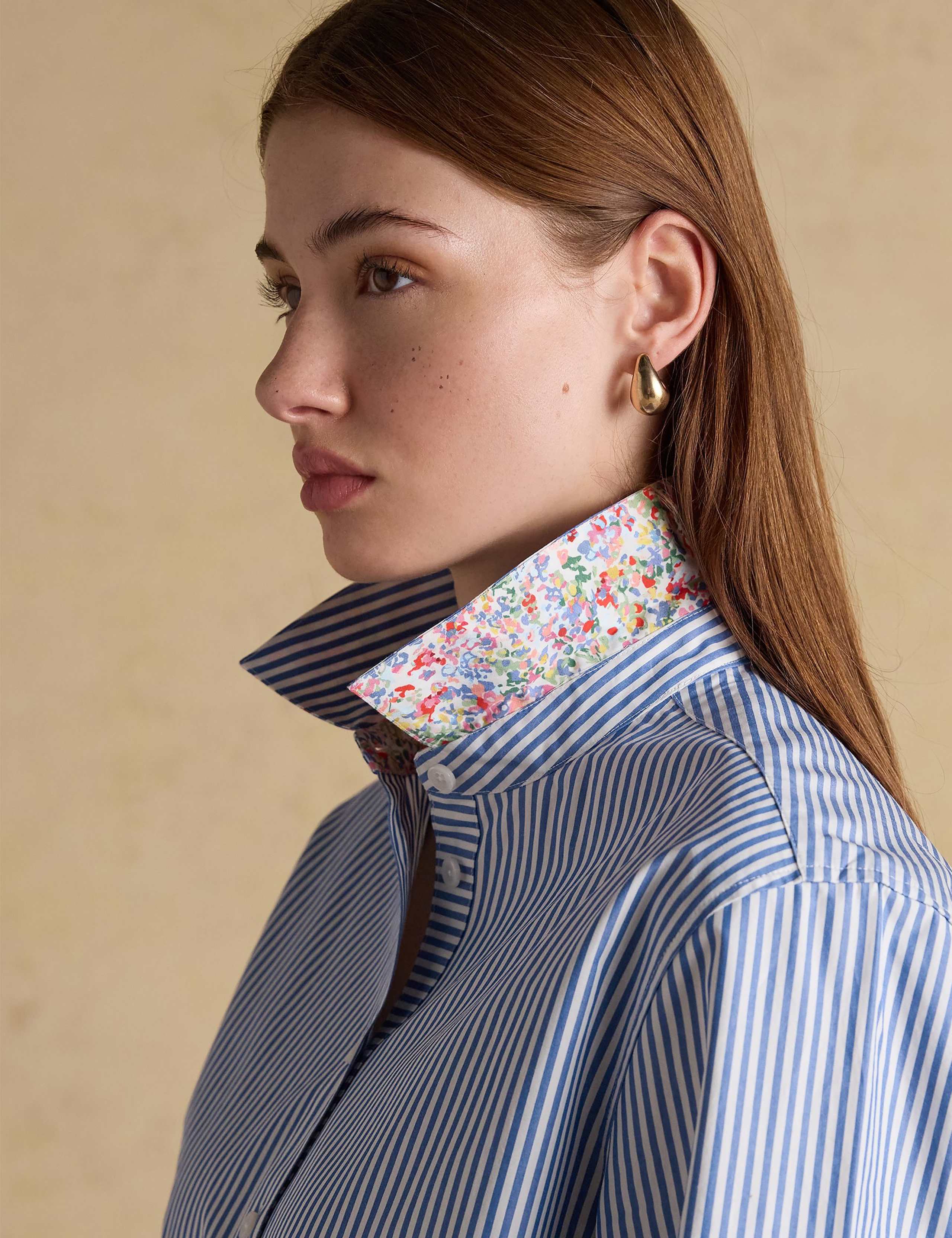 Pure Cotton Striped Collared Shirt 6 of 9