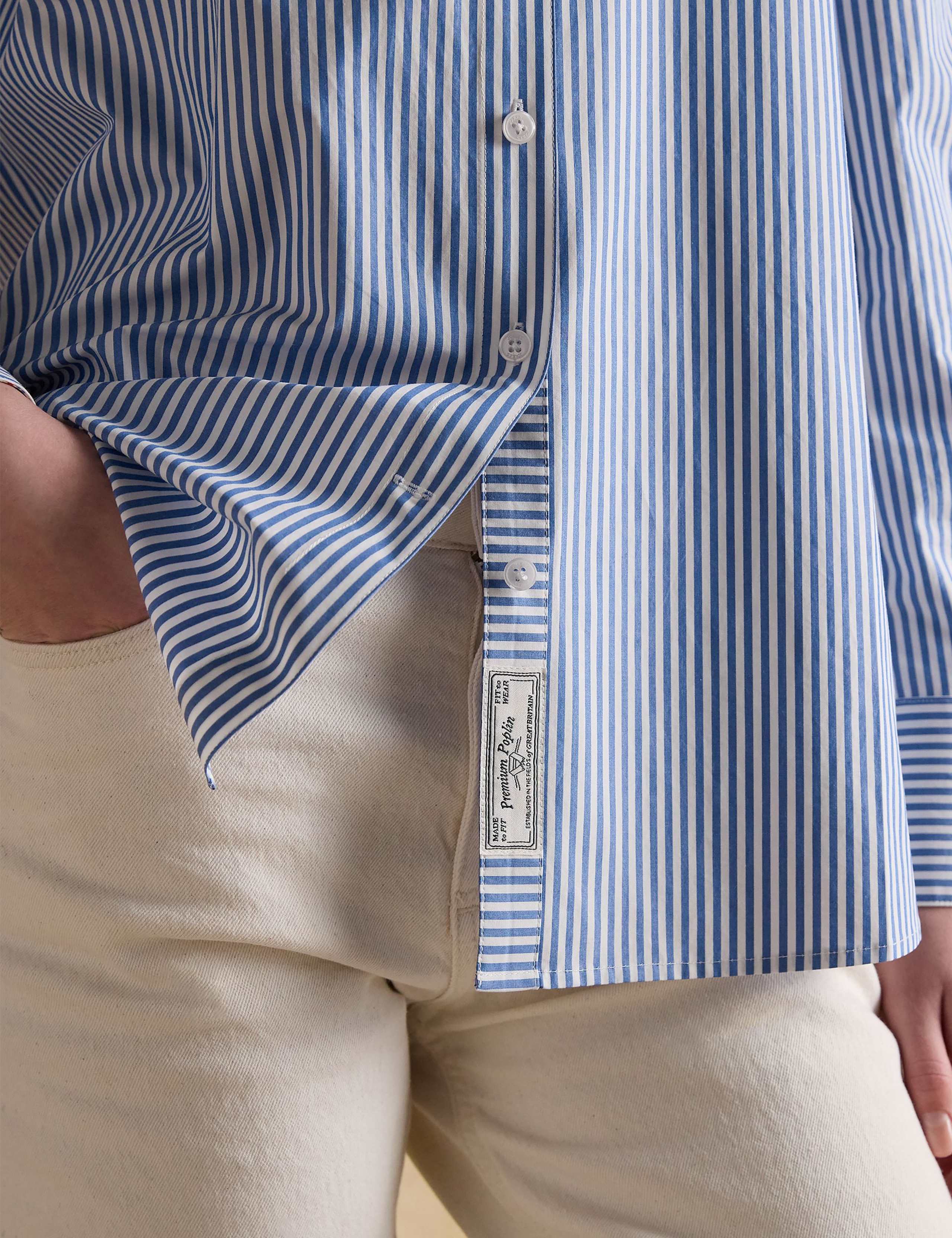 Pure Cotton Striped Collared Shirt 8 of 9