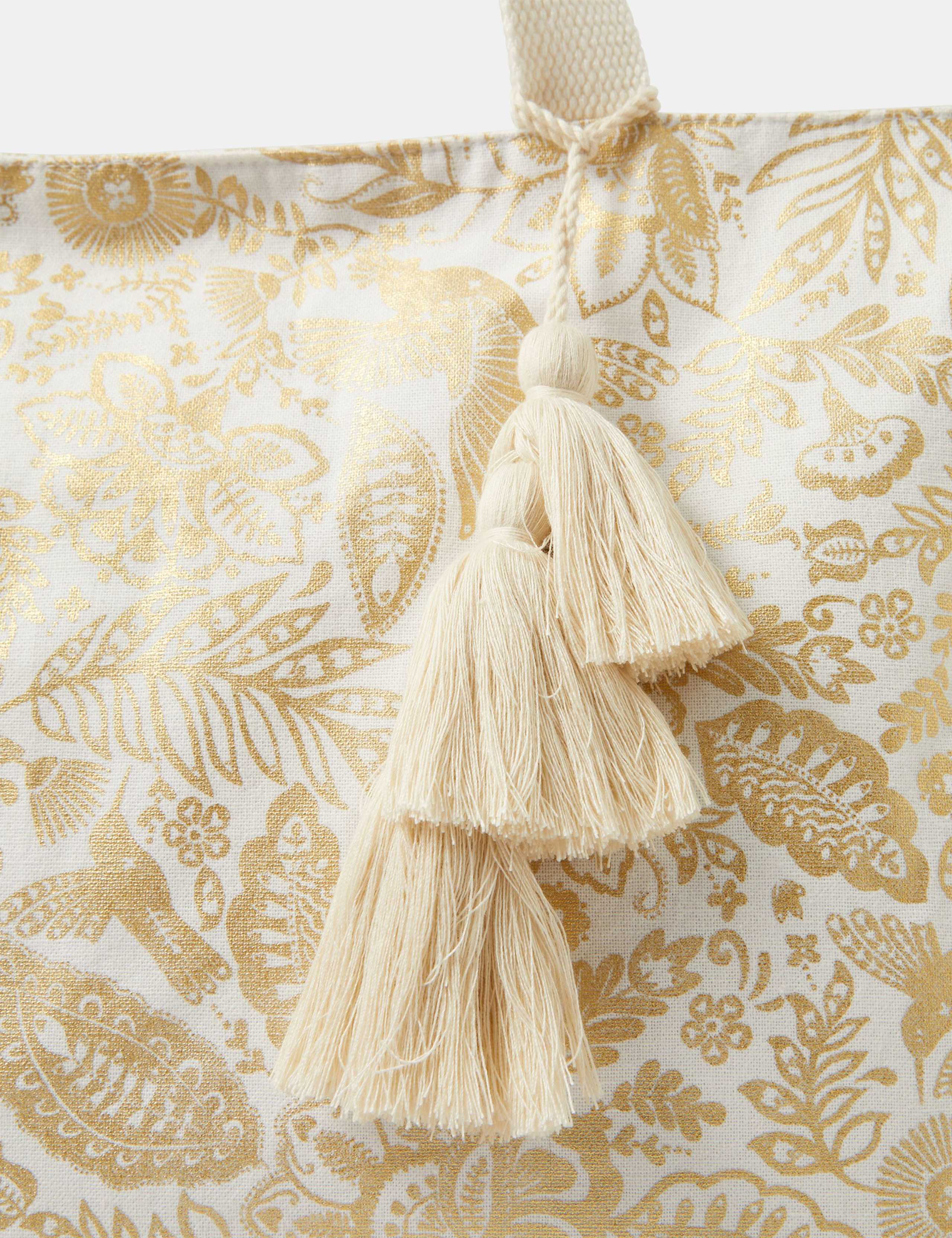 Pure Cotton Metallic Printed Tote Bag 5 of 5